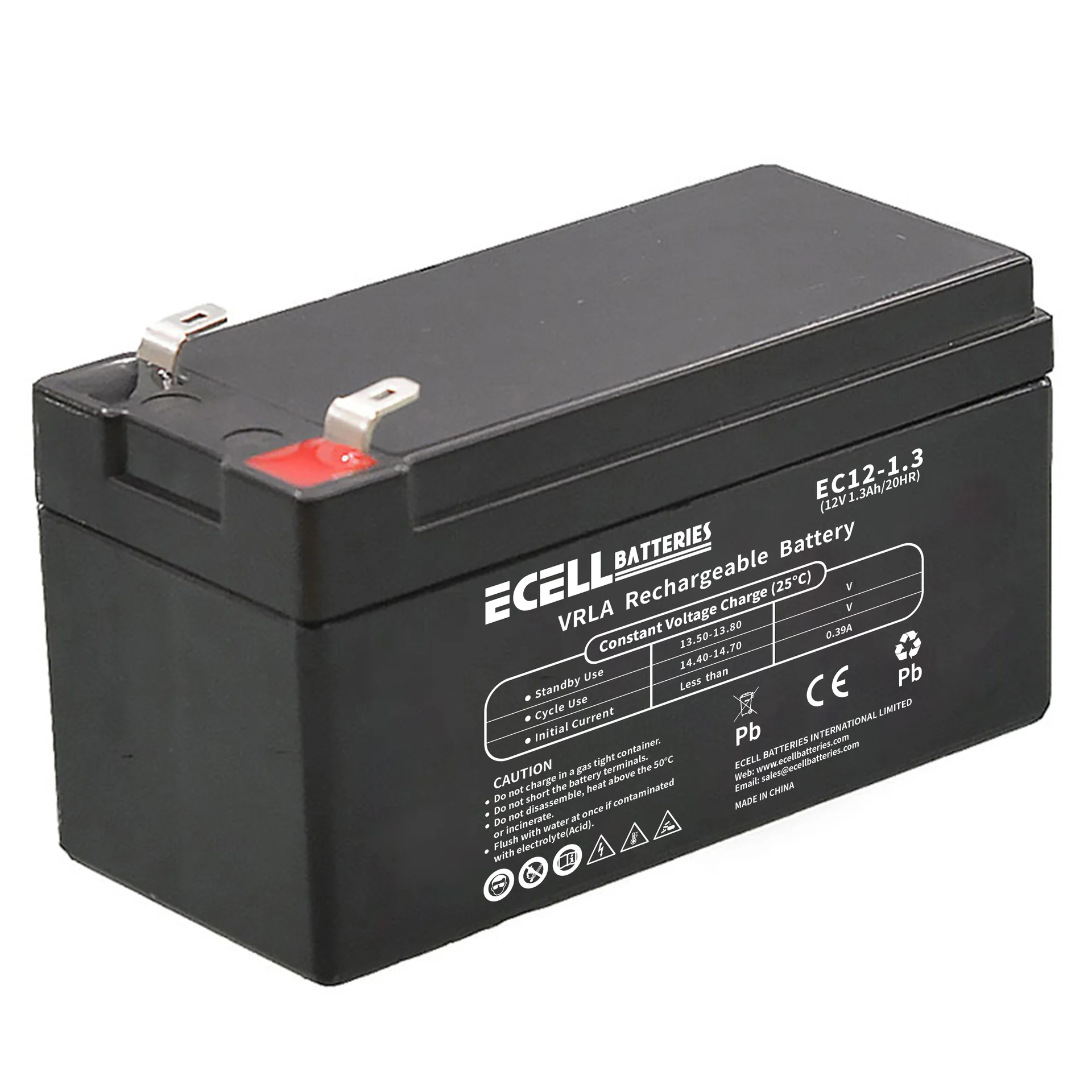 EC12-1.3, 12V 1.3AH 20HR 0.39A 01