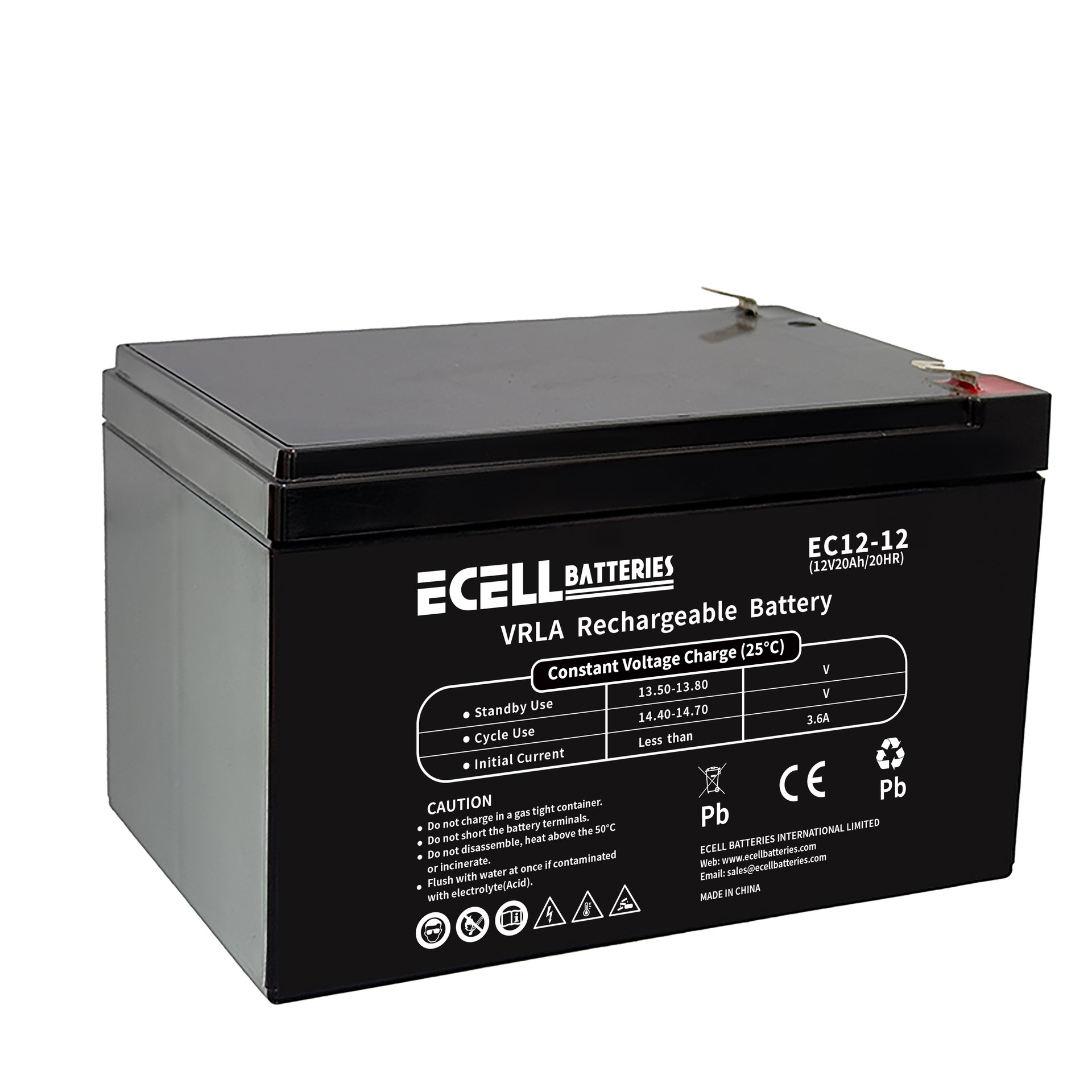EC12-12, 12V 20AH 20HR 3.6A 01