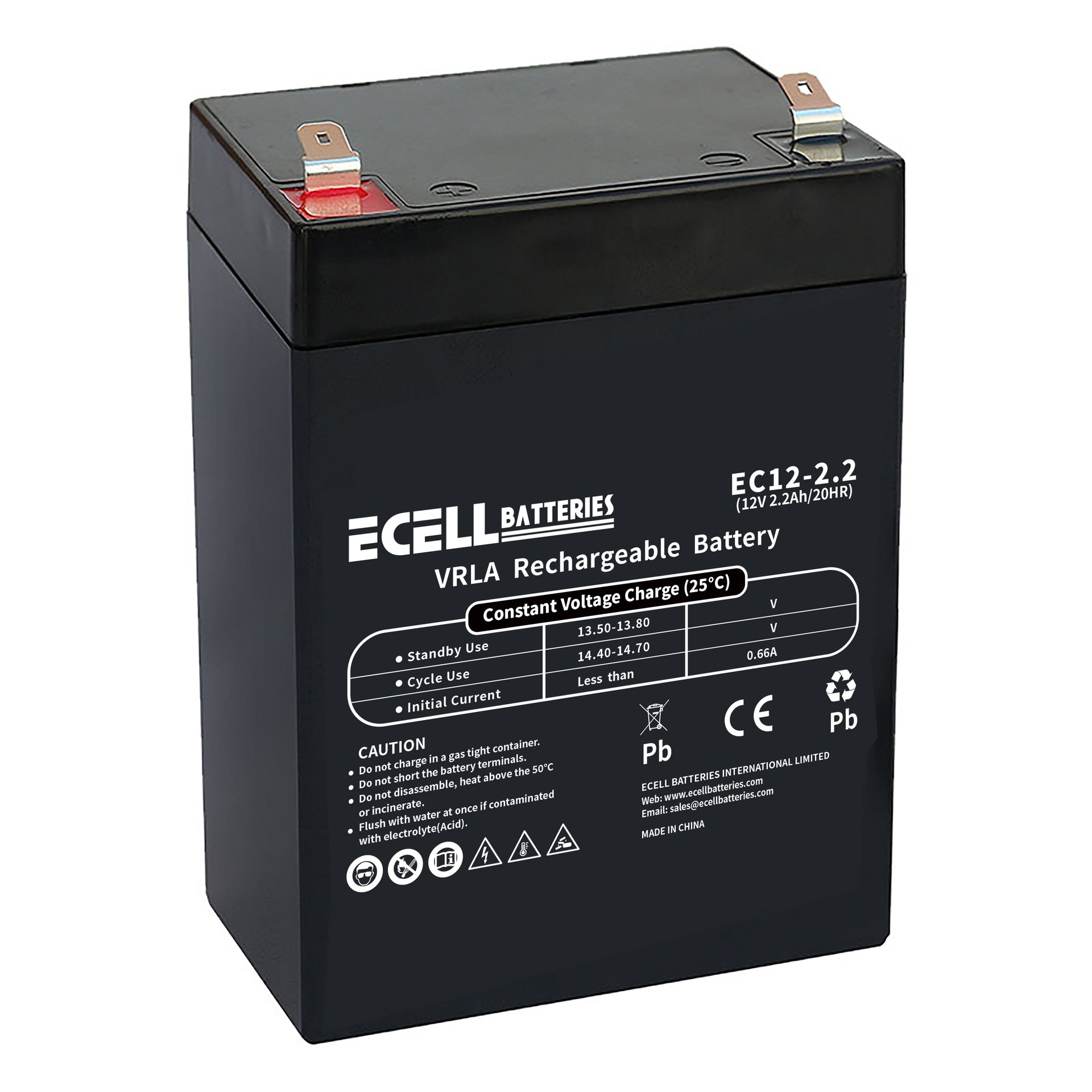 EC12-2.2, 12V 2.2AH 20HR 0.66A 01
