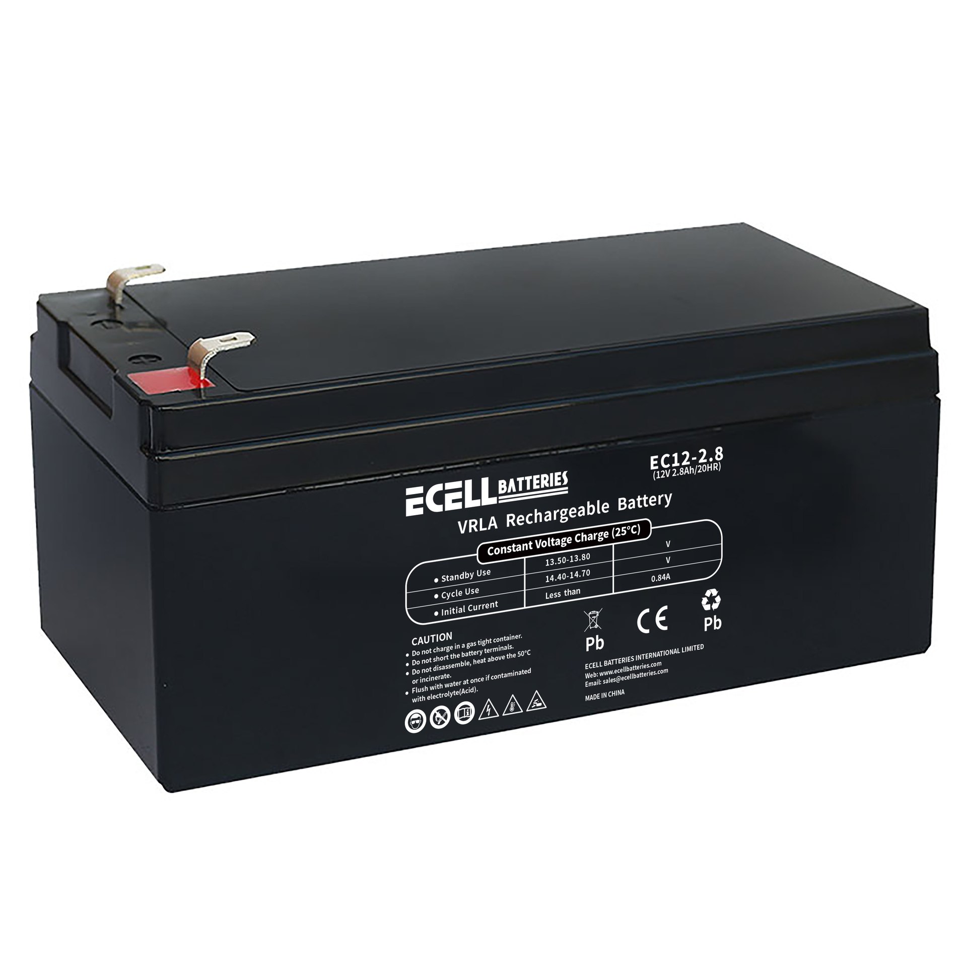 EC12-2.8, 12V 2.8AH 20HR 0.84A 01