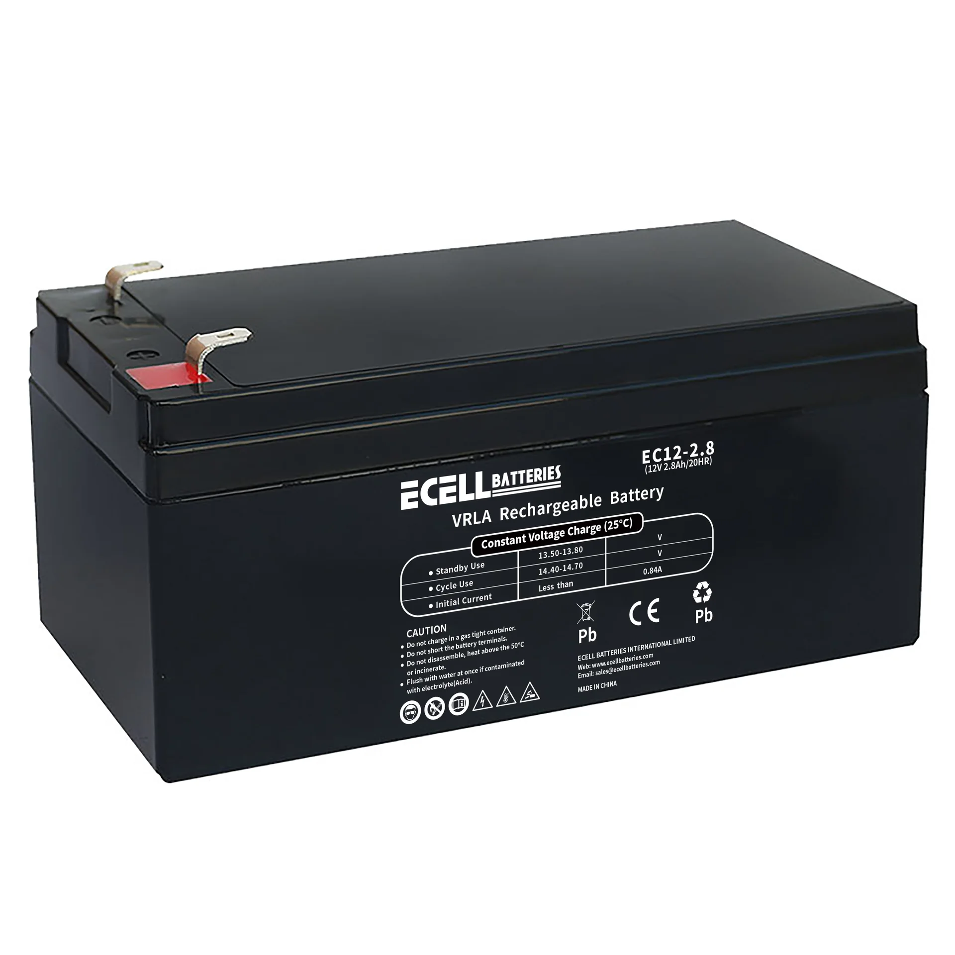 EC12-2.8, 12V 2.8AH 20HR 0.84A 01