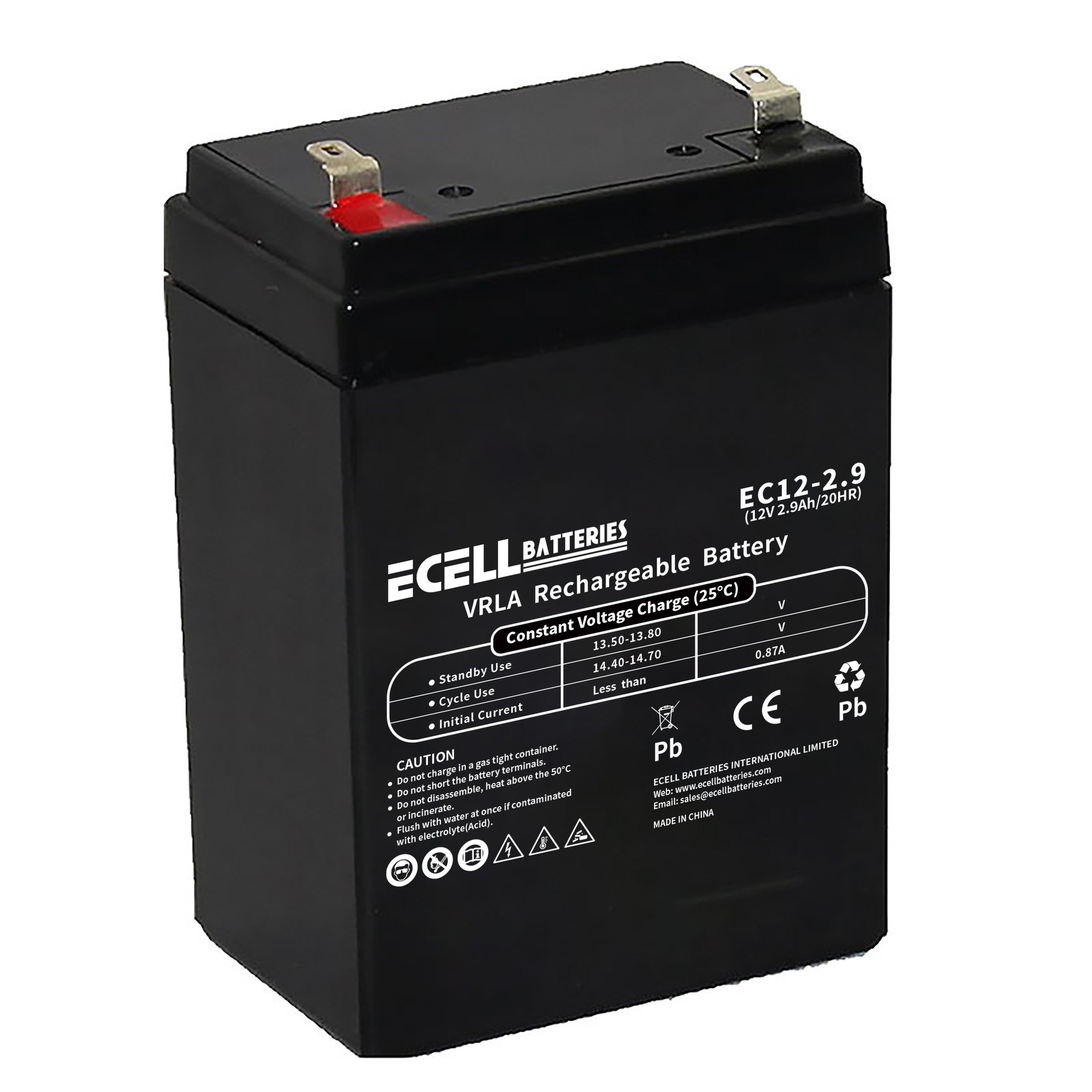 EC12-2.9,12V2.9AH 20HR0.87A 01