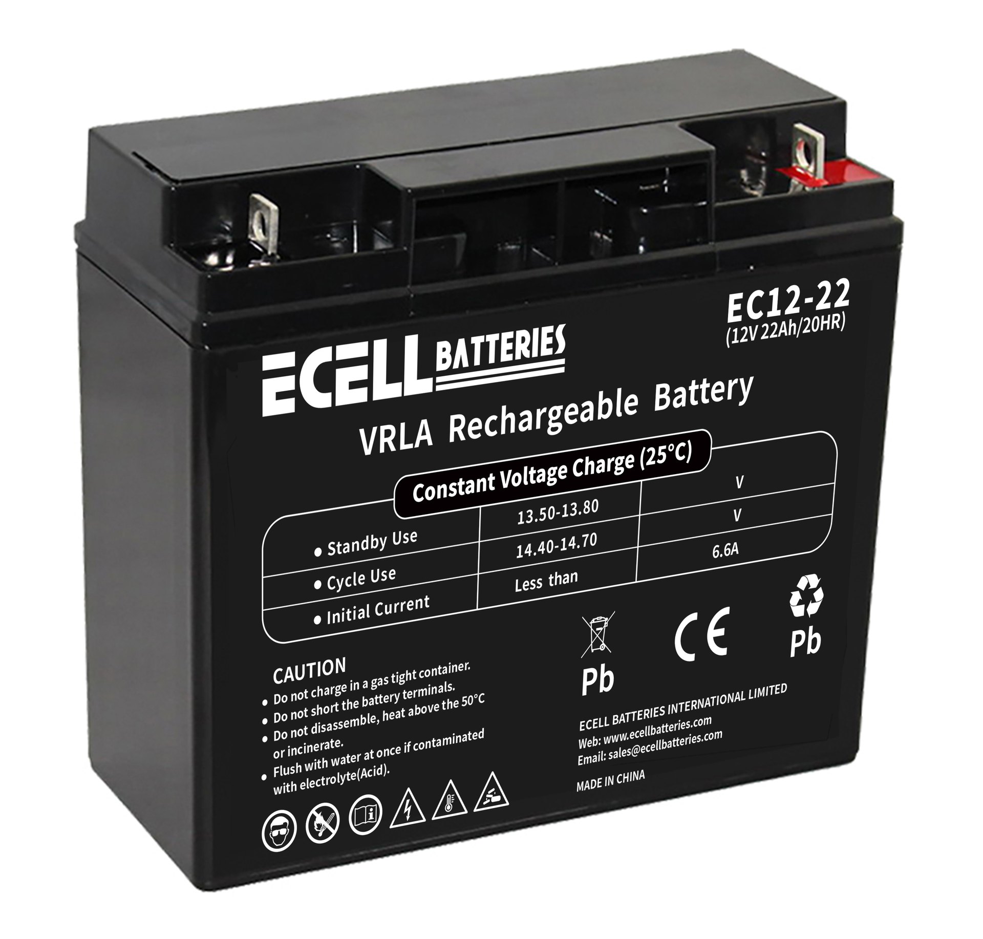 EC12-22, 12V 22AH 20HR 6.6A 01