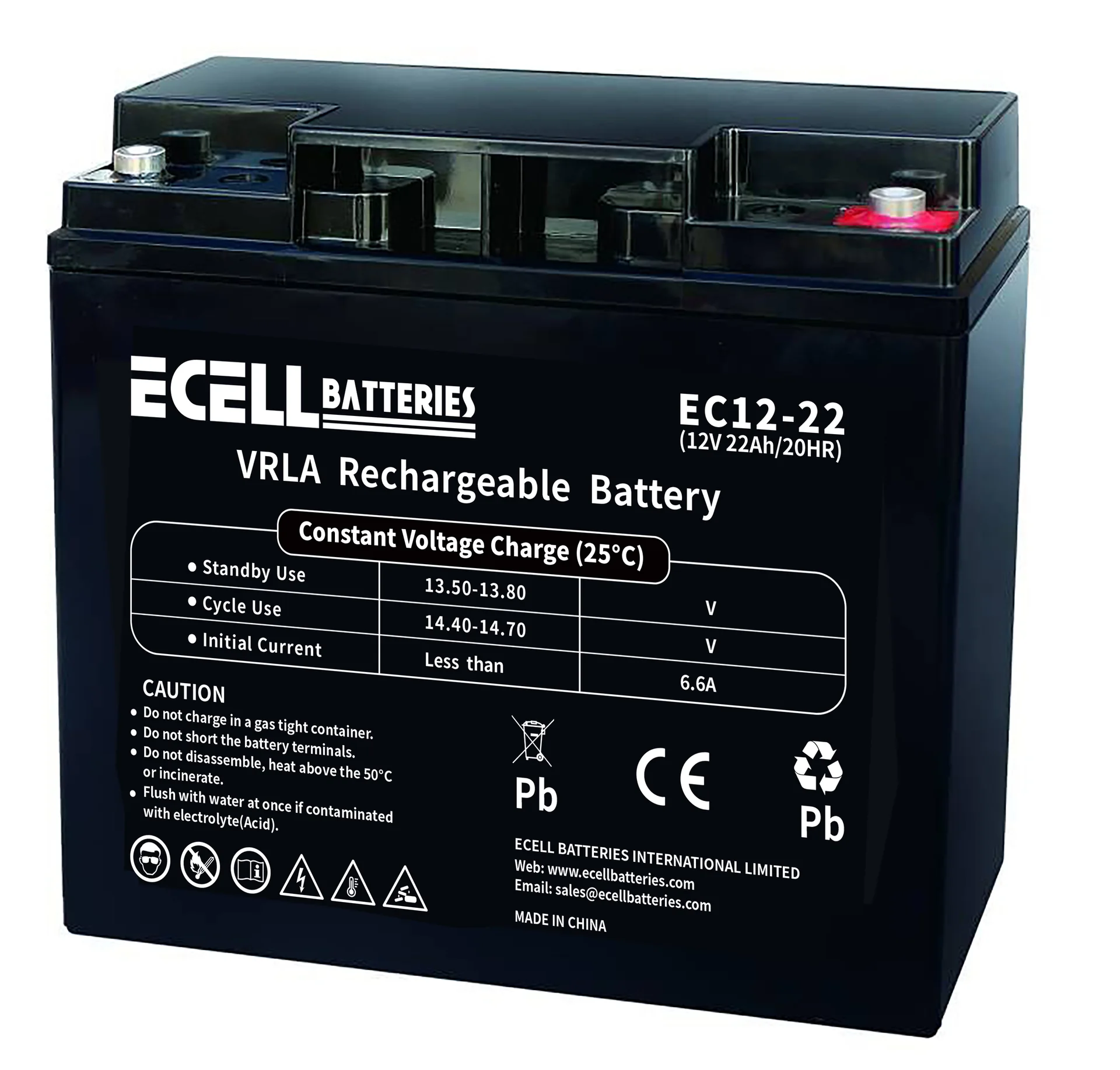 EC12-22, 12V 22AH 20HR 6.6A 圆端子 01