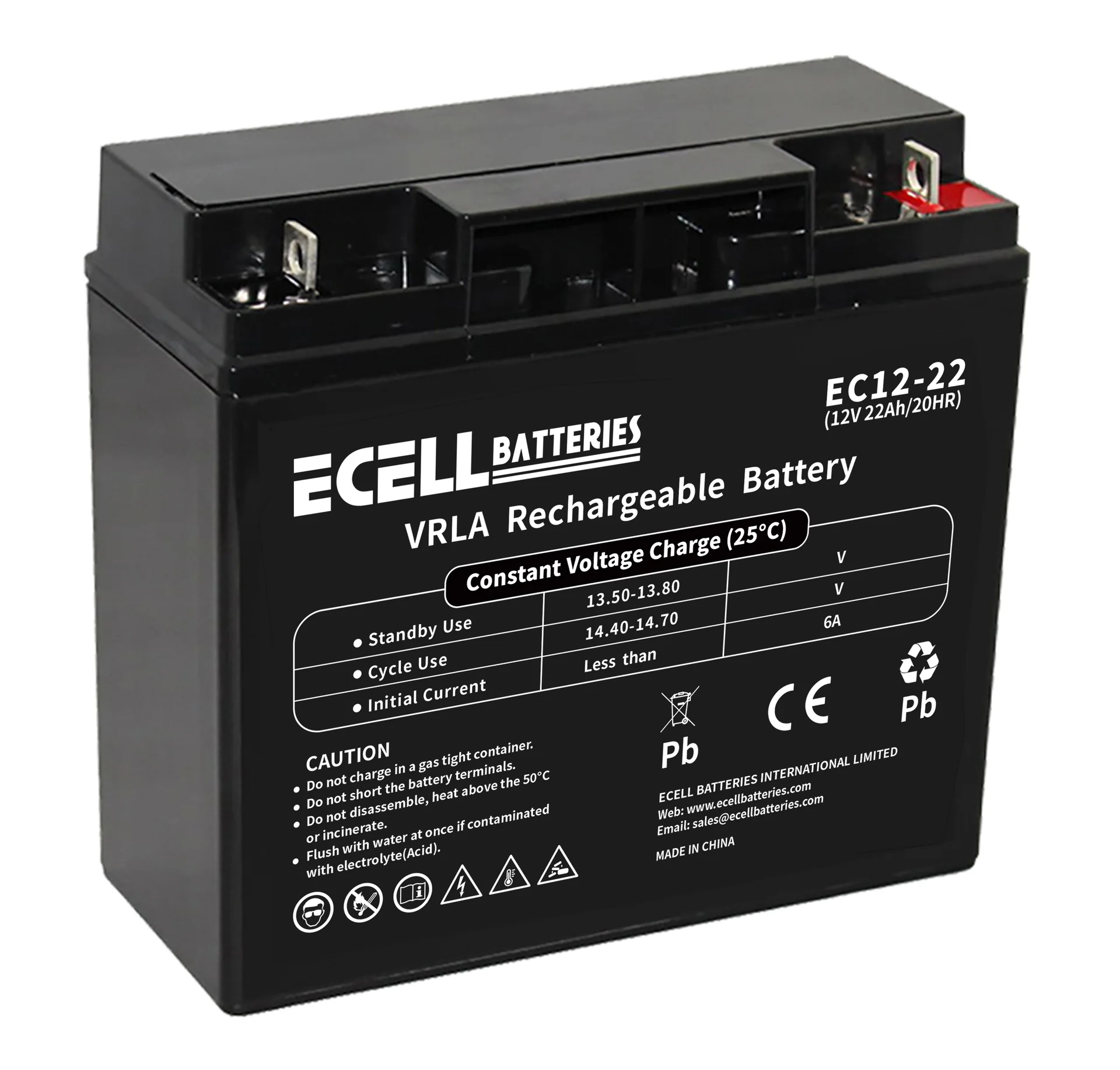 EC12-22, 12V 22AH 20HR 6A 01