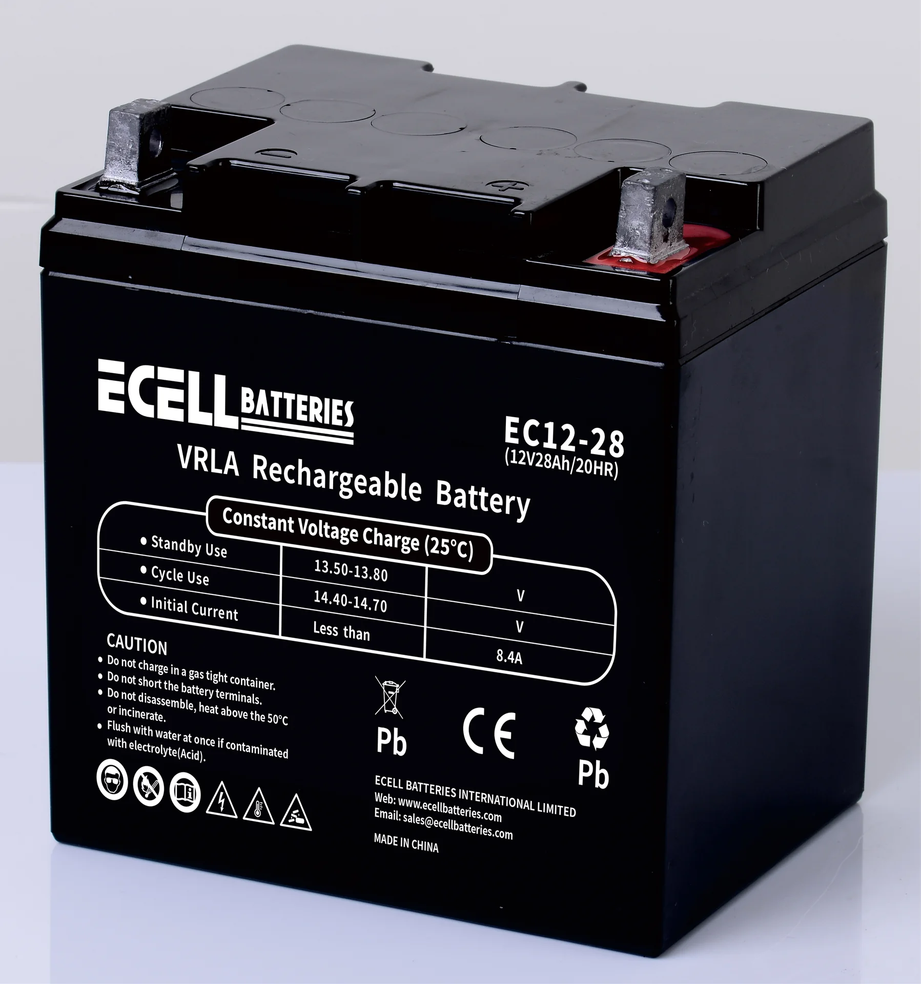 EC12-28H, 12V 28AH 8.4A竖端子01