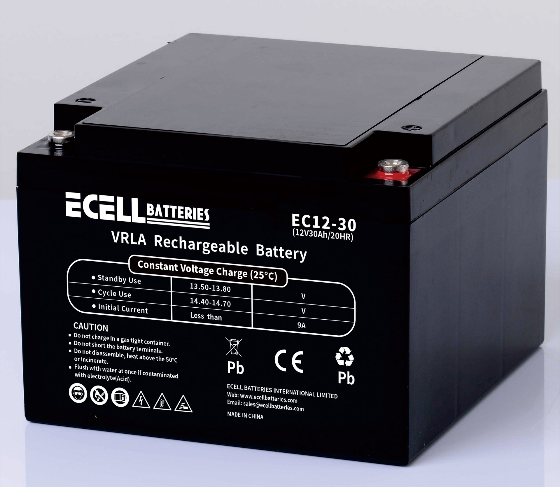 EC12-30, 12V 30AH 20HR 9A竖段子01