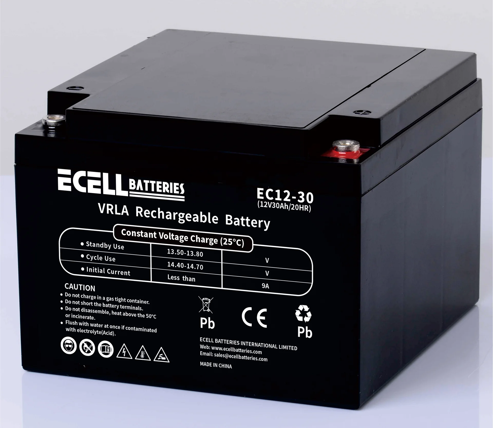 EC12-30, 12V 30AH 20HR 9A竖段子01