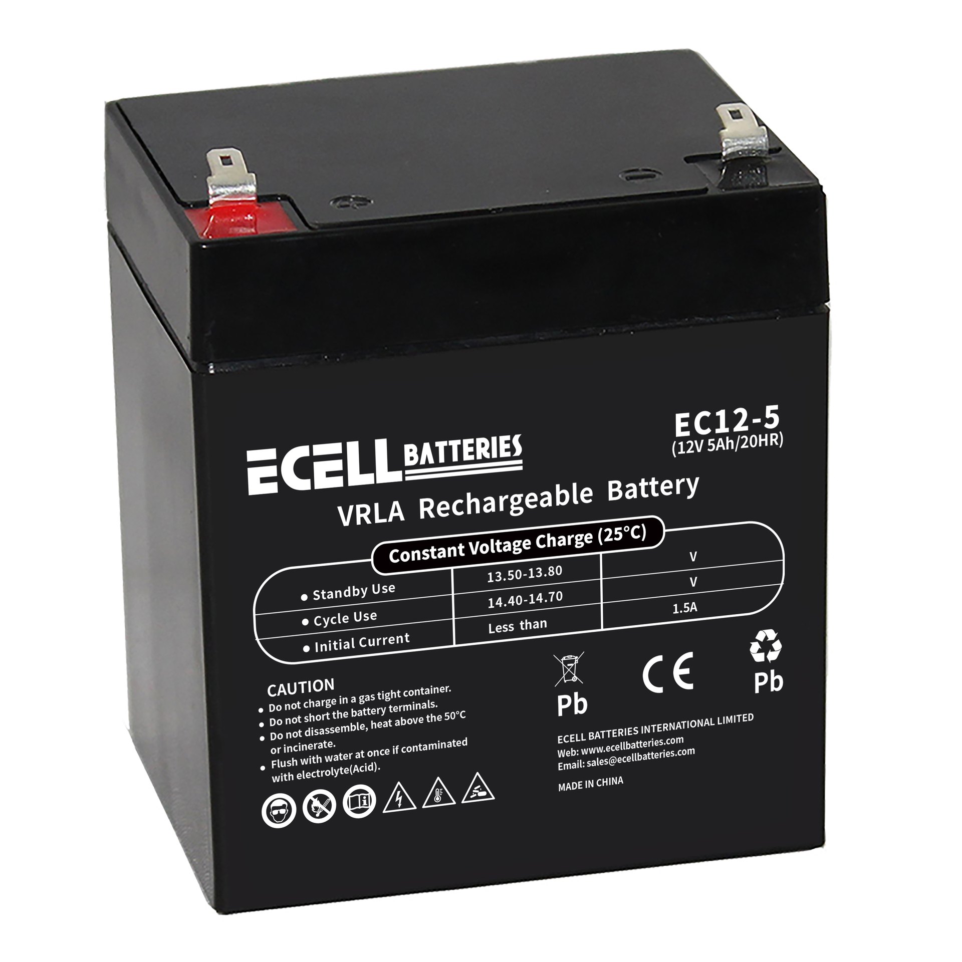 EC12-5, 12V 5AH 20HR 1.5A 01