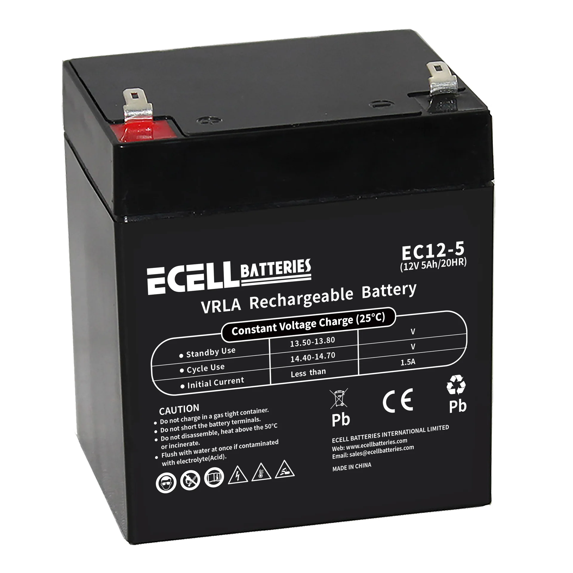 EC12-5, 12V 5AH 20HR 1.5A 01