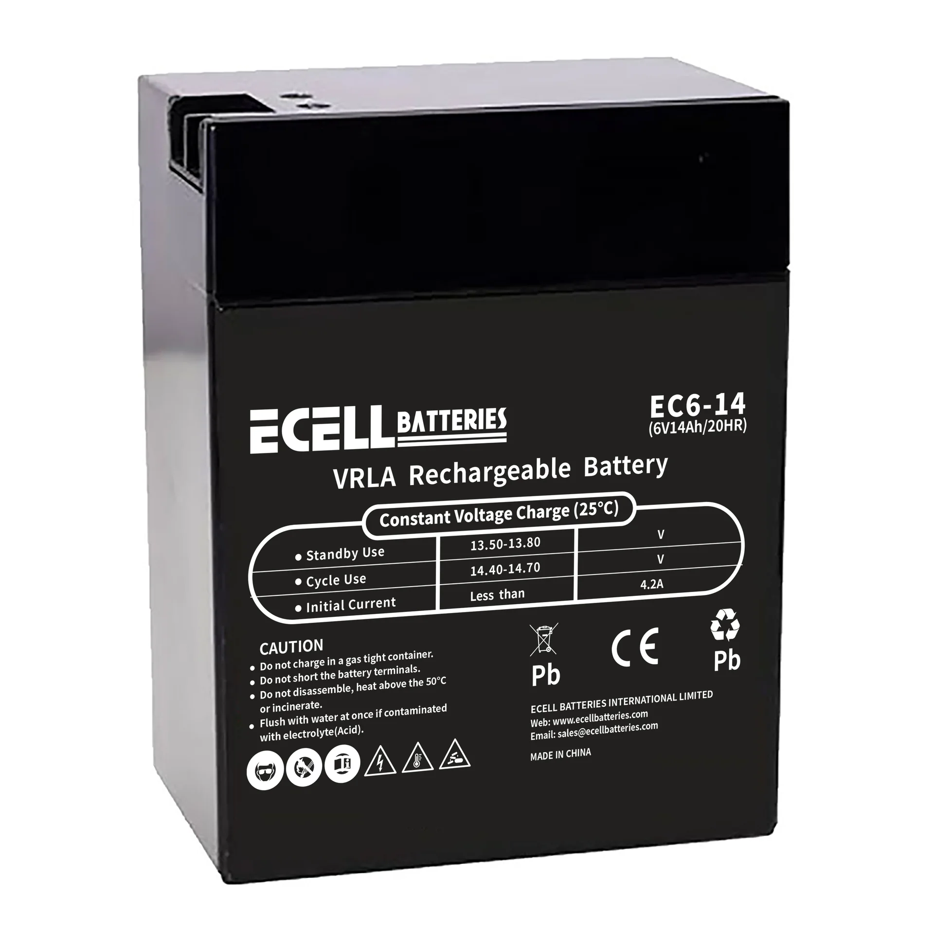 EC6-14, 6V 14AH 20HR 4.2A