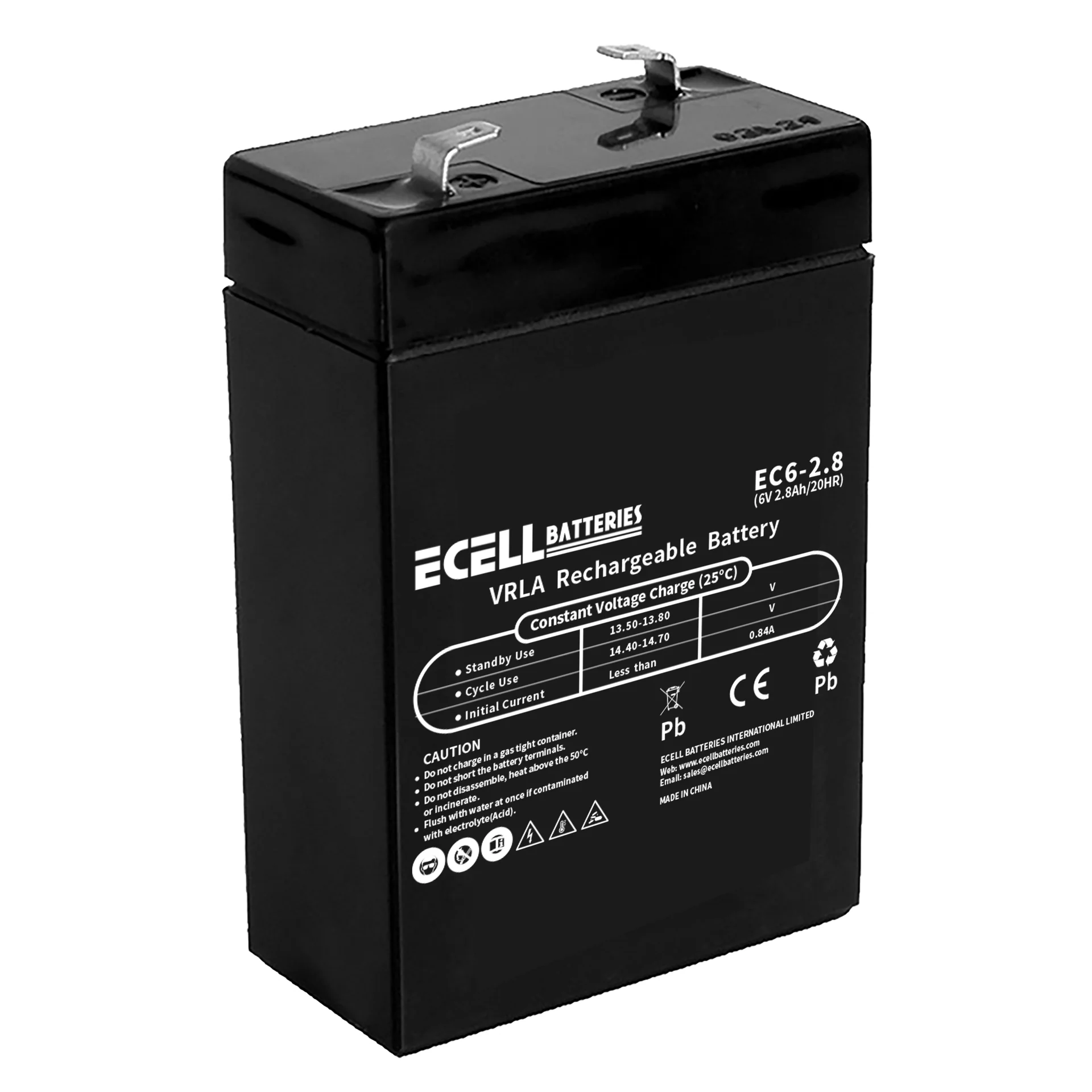 EC6-2.8 6V 2.8AH 20HR 0.84A