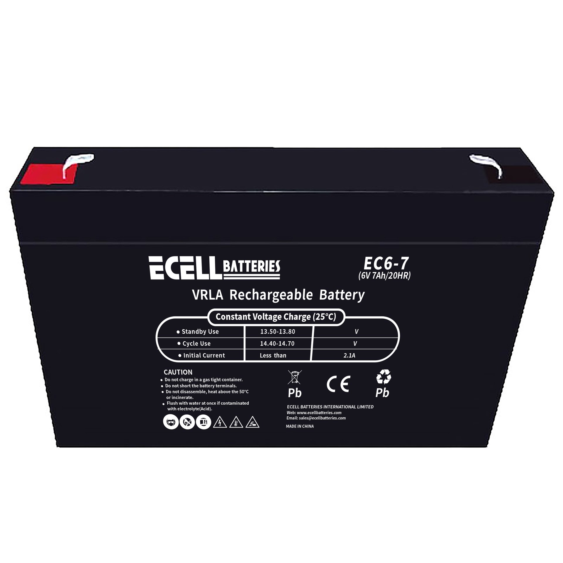 EC6-7, 6V 7AH 20HR 2.1A