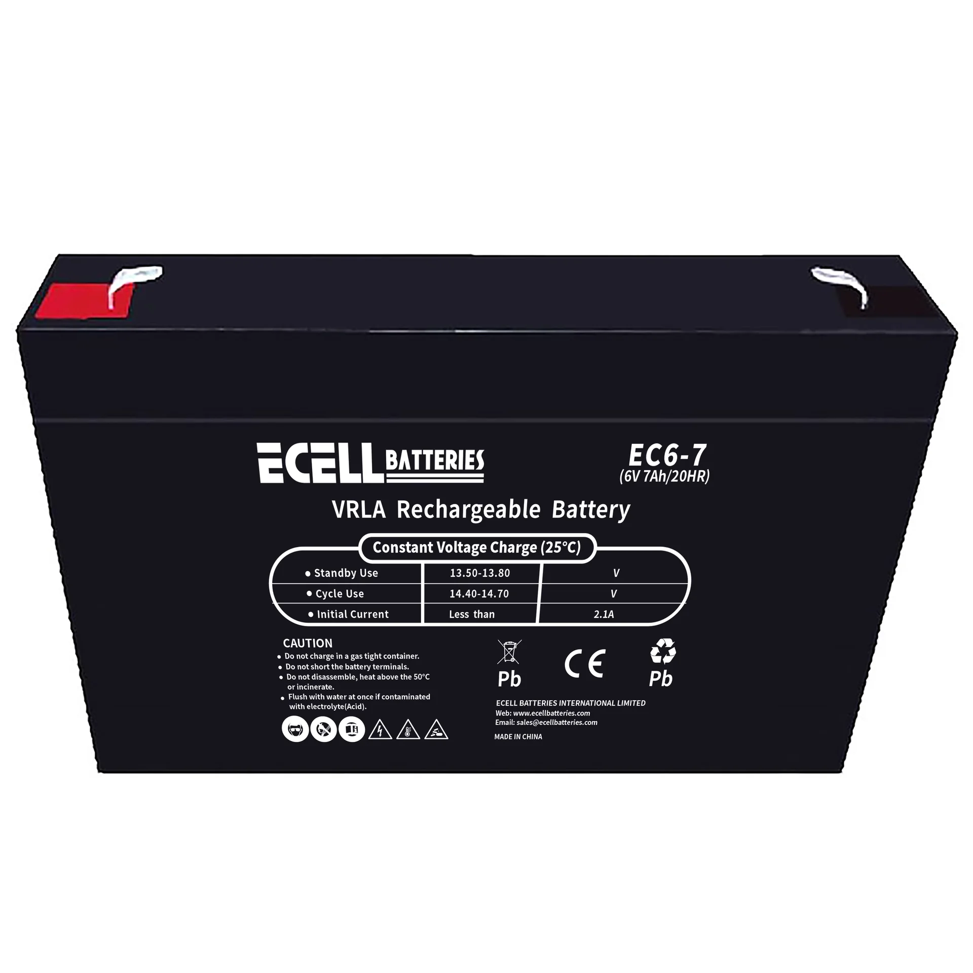 EC6-7, 6V 7AH 20HR 2.1A