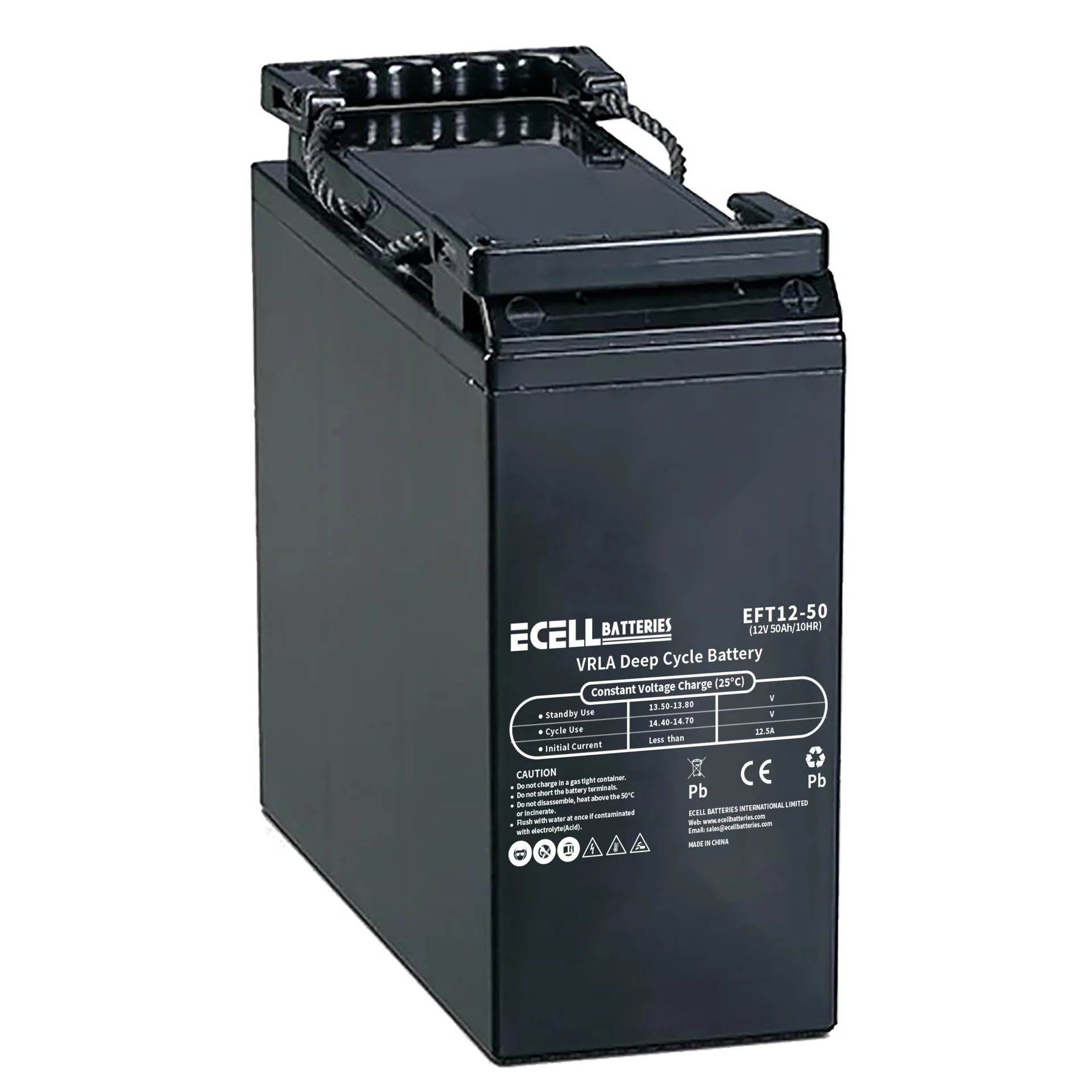 EFT12-50, 12V 50AH 10HR 12.5A