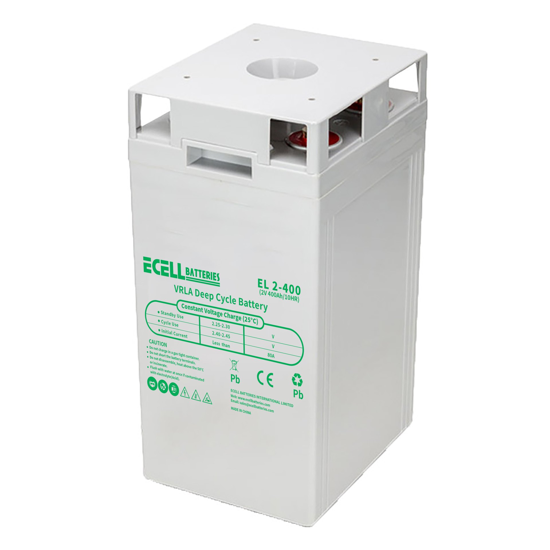 EL 2- 400, 2V 400Ah, 80A