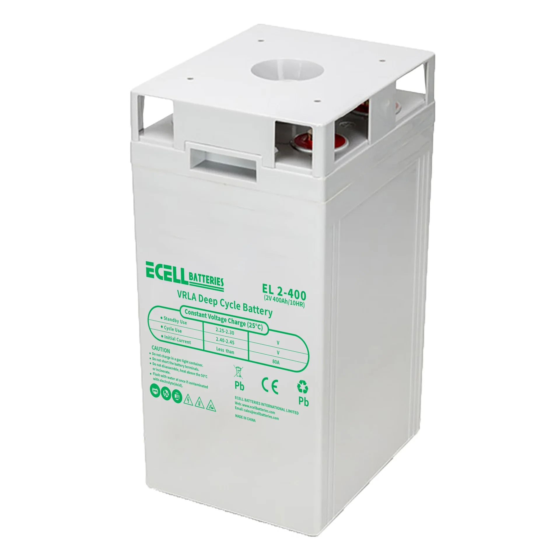 EL 2- 400, 2V 400Ah, 80A