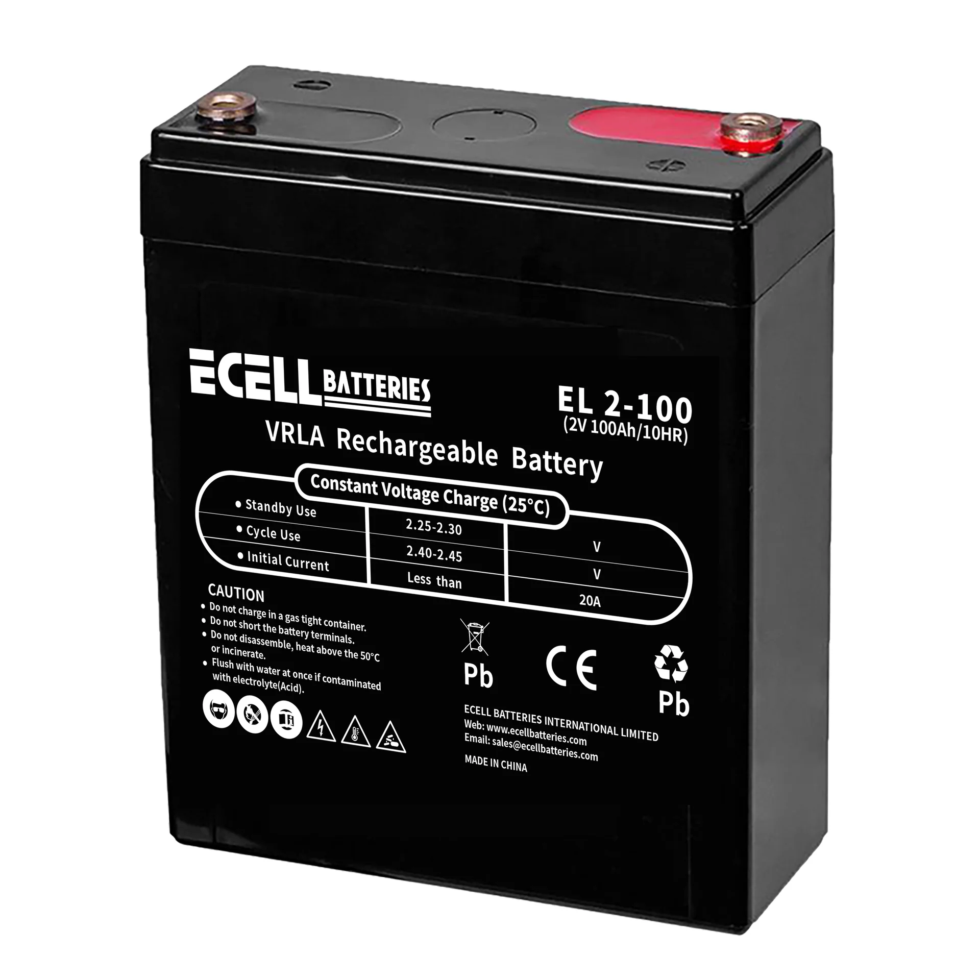 EL 2-100, 2V 100Ah, 20A