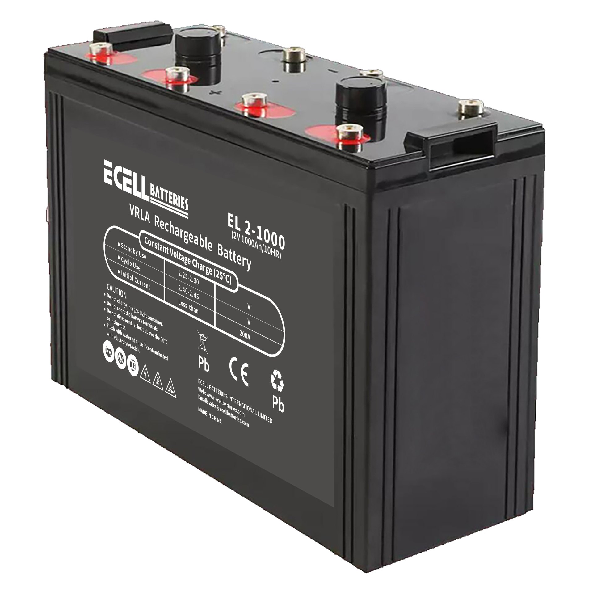 EL 2-1000, 2V 1000Ah, 200A
