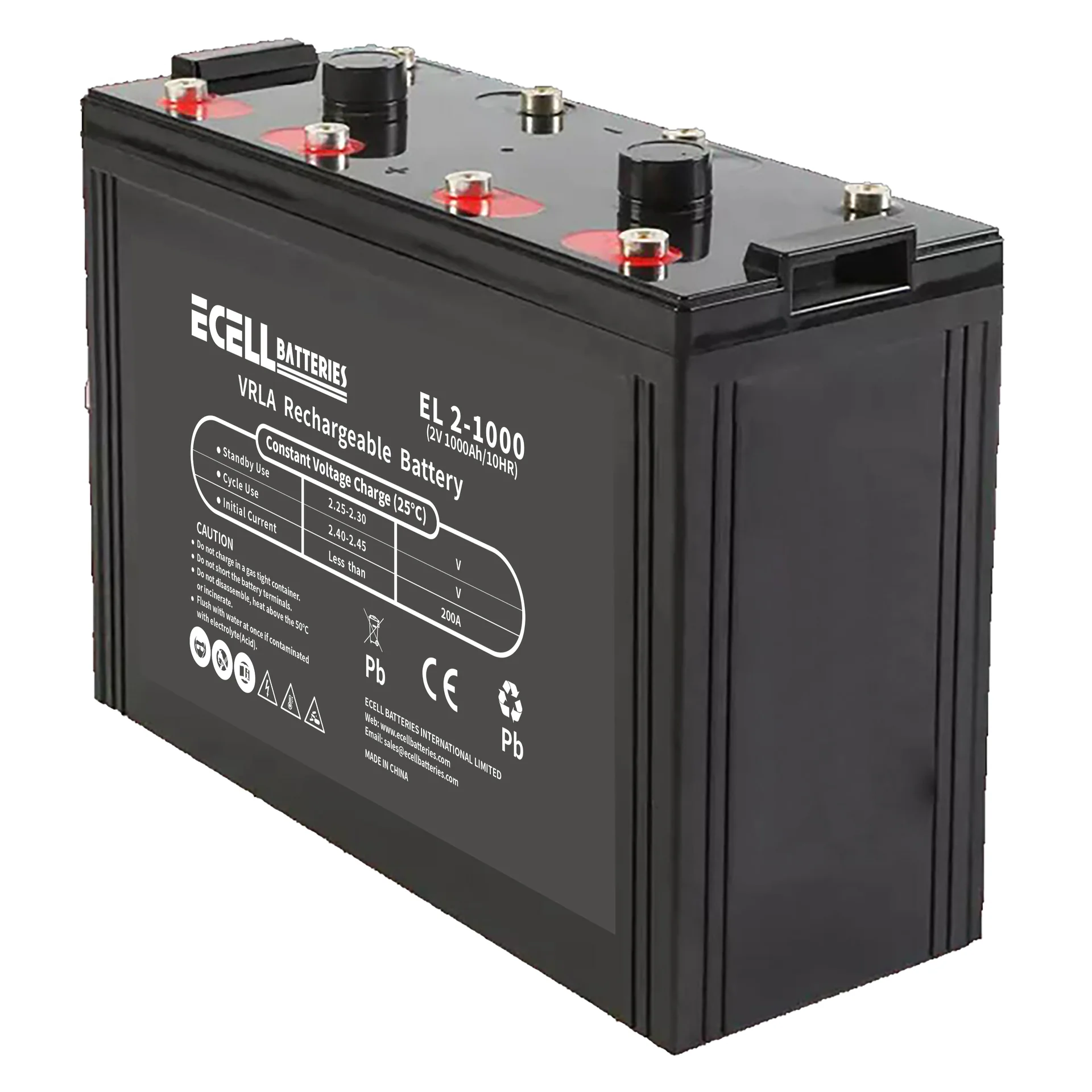 EL 2-1000, 2V 1000Ah, 200A