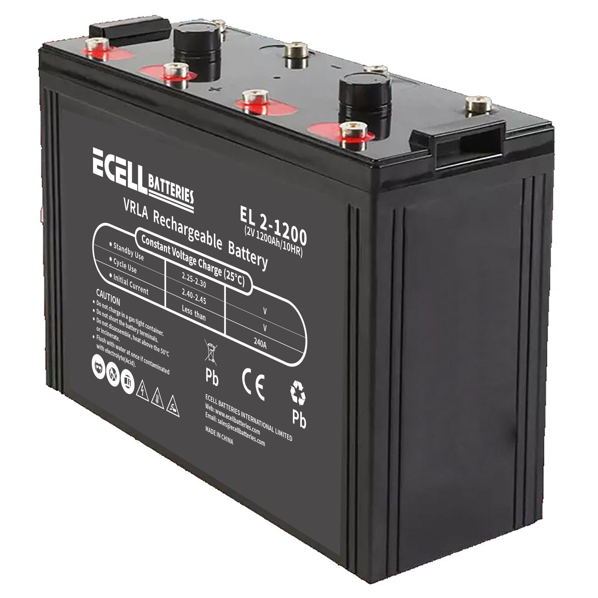 EL 2-1200, 2V 1200Ah, 240A