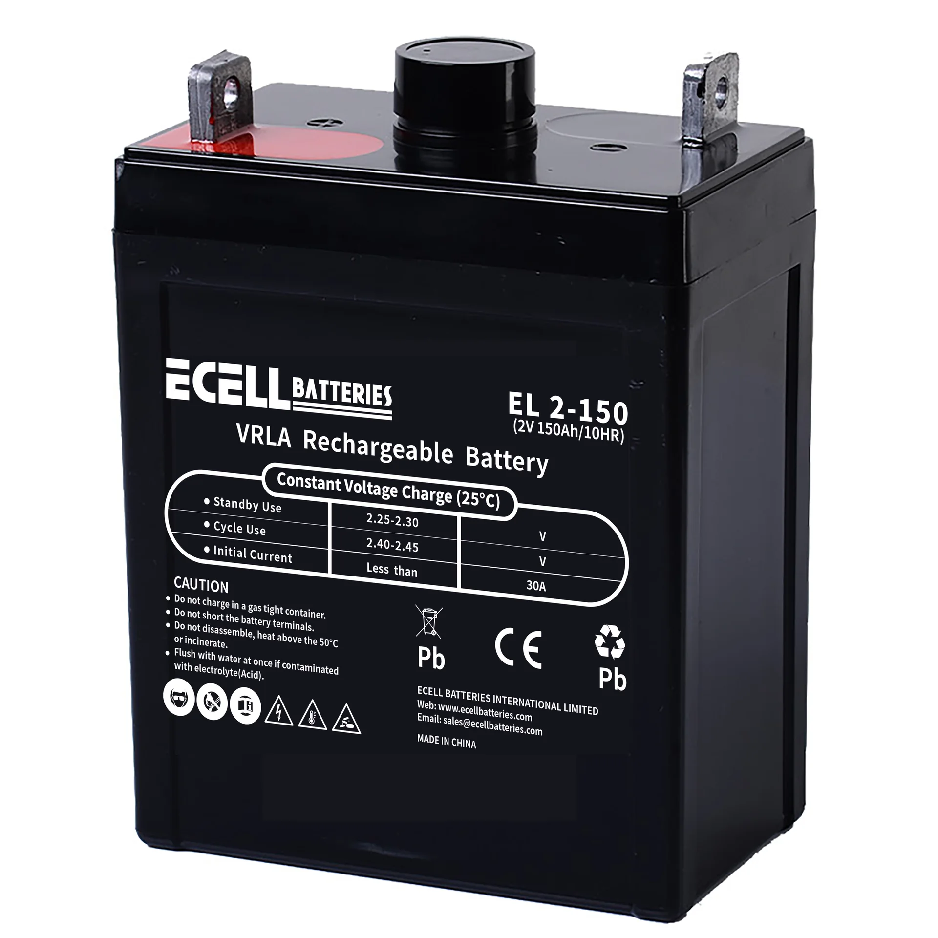 EL 2-150, 2V 150Ah, 30A