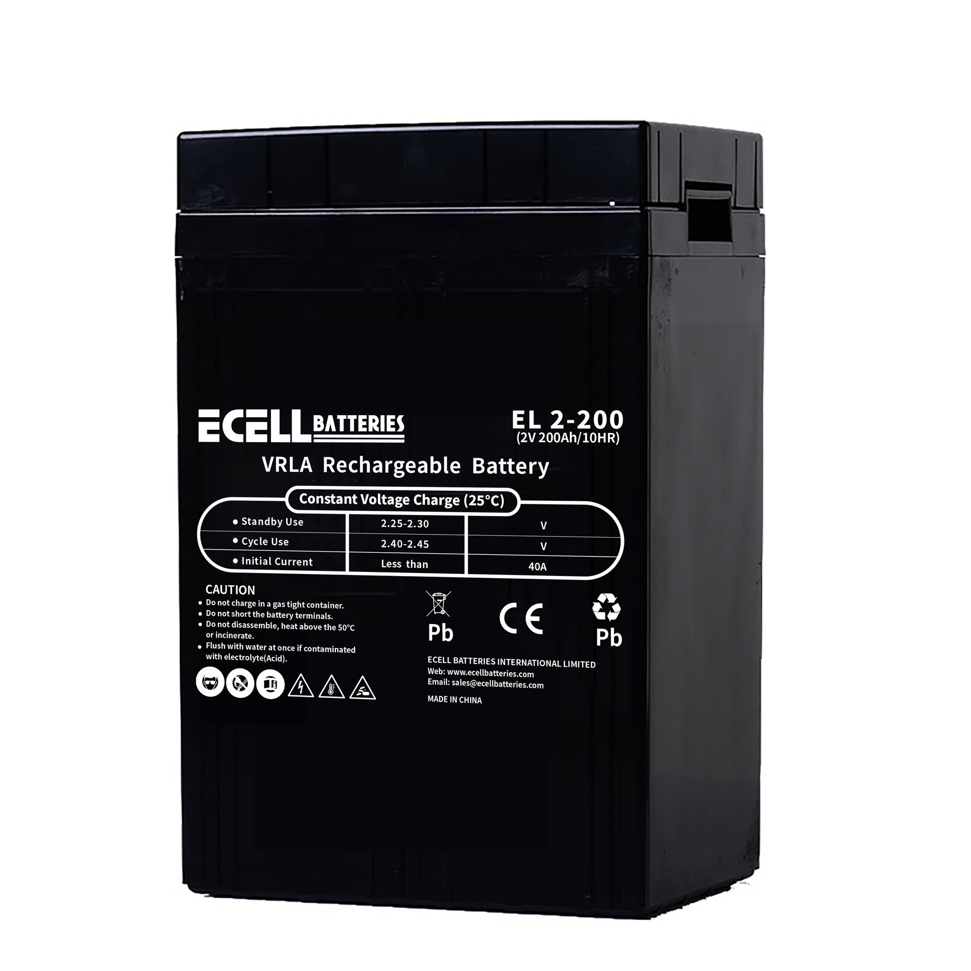 EL 2-200, 2V 200Ah, 40A