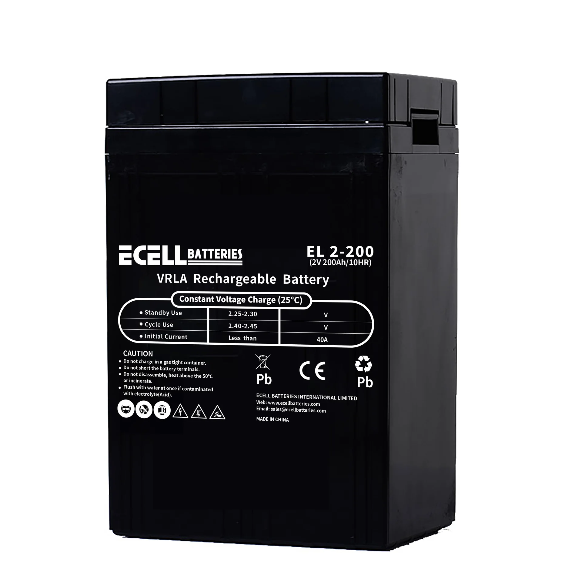 EL 2-200, 2V 200Ah, 40A