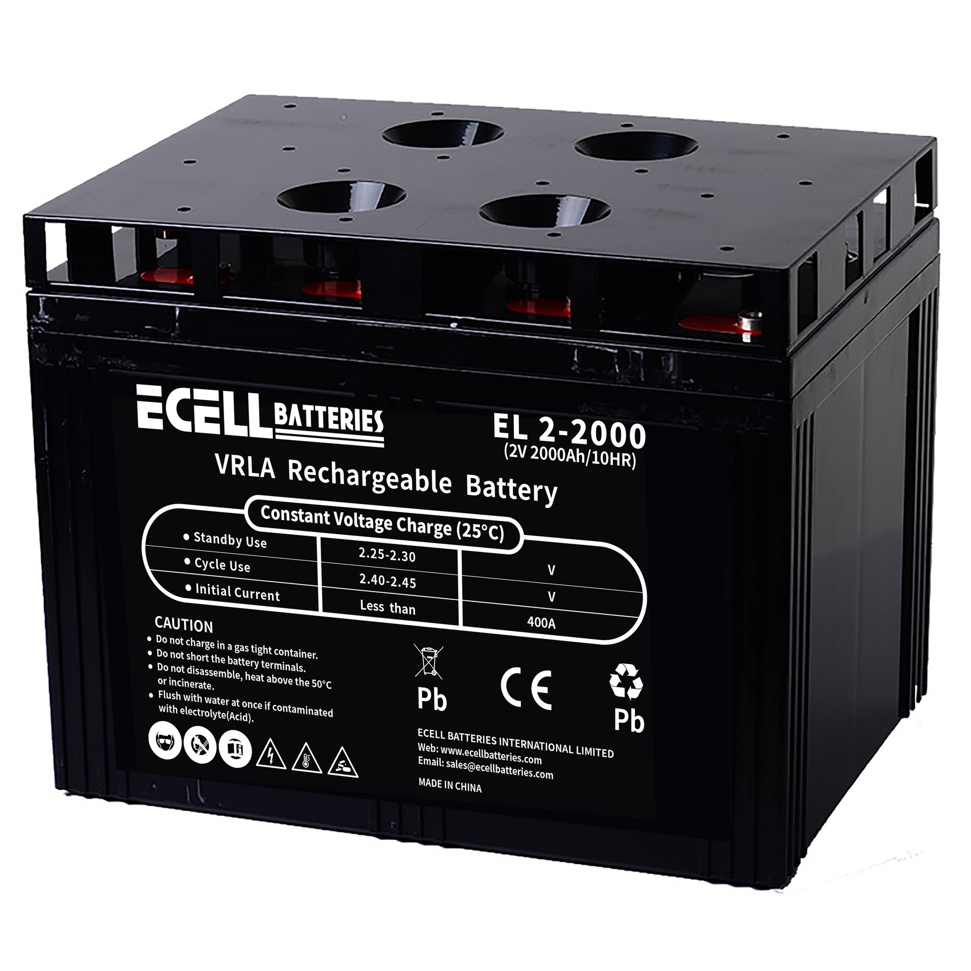 EL 2-2000, 2V 2000Ah, 400A