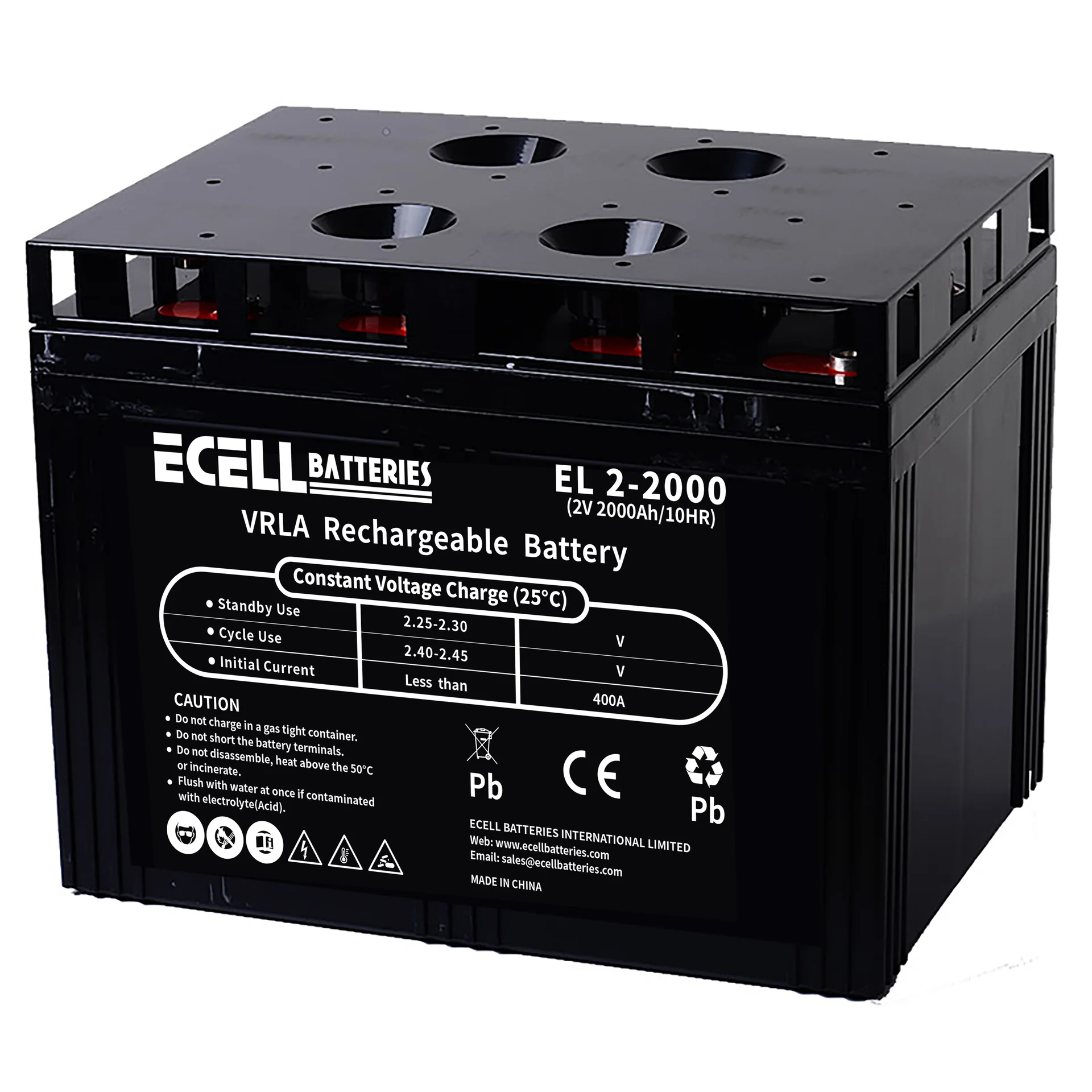 EL 2-2000, 2V 2000Ah, 400A