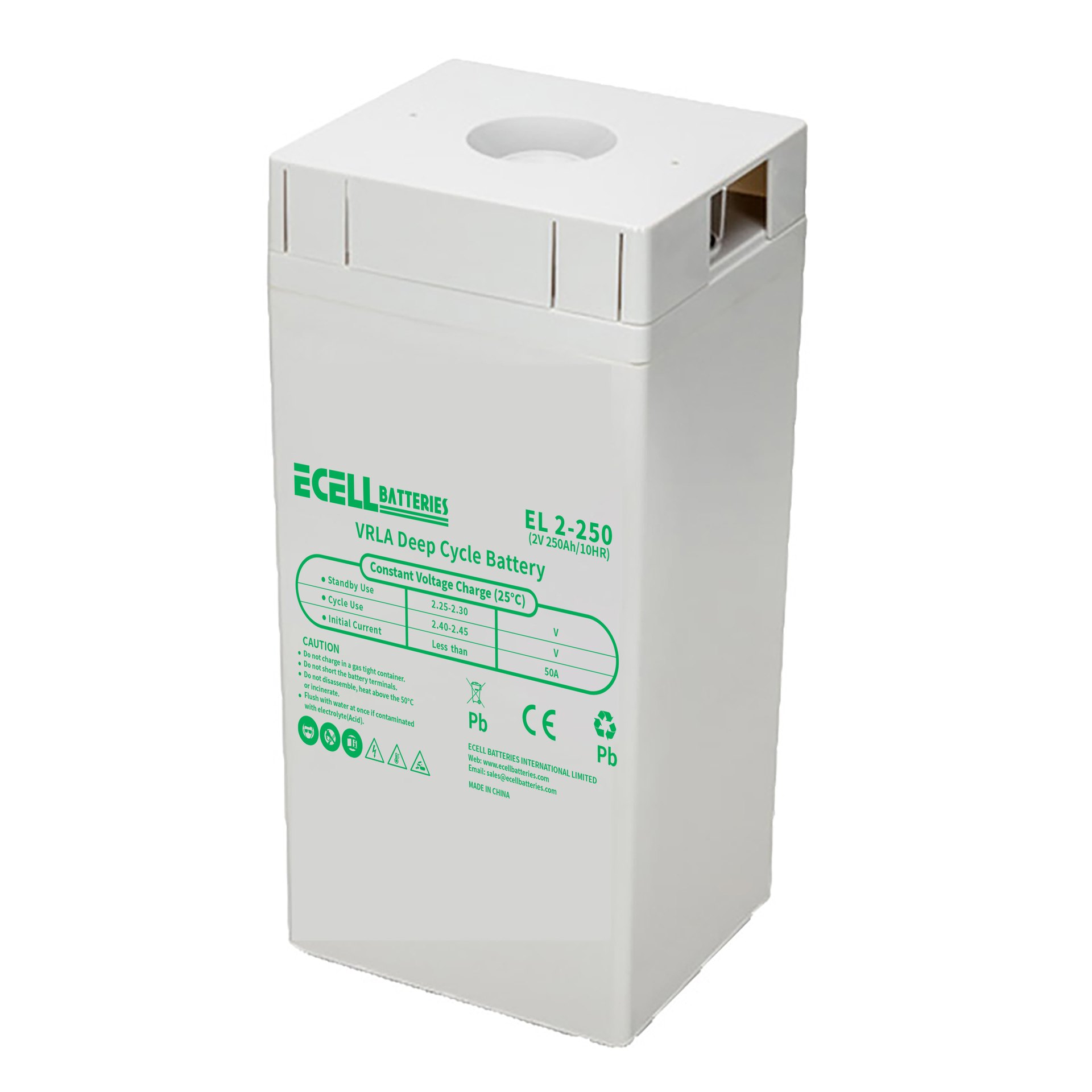 EL 2-250, 2V 250Ah, 50A