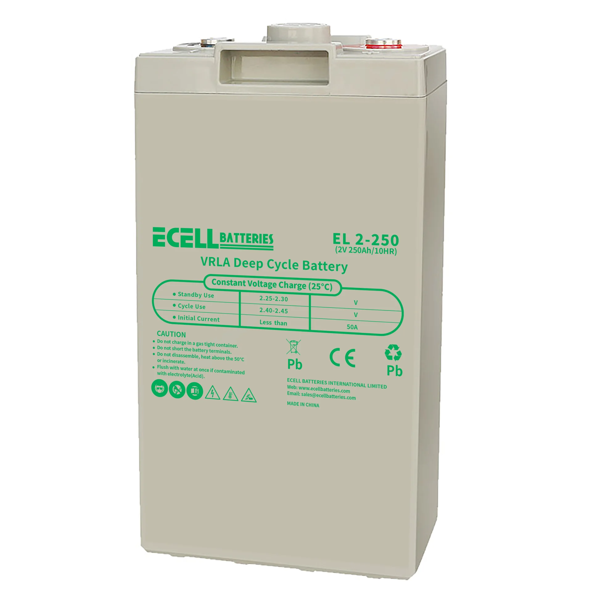 EL 2-250, 2V 250Ah, 50A (3)