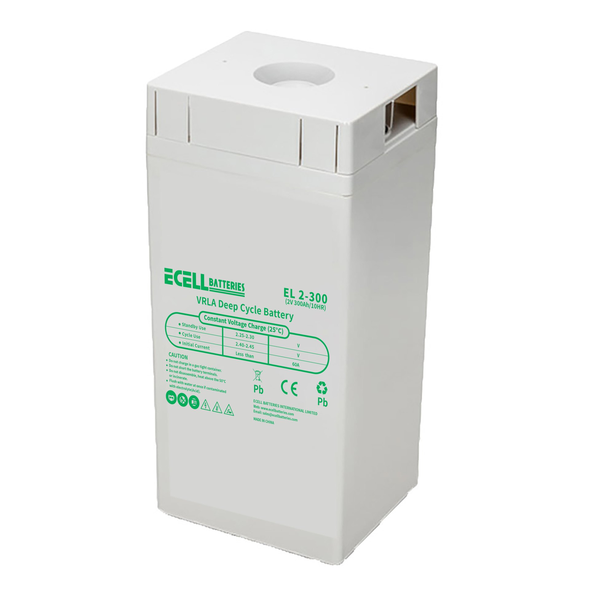 EL 2-300, 2V 300Ah, 60A