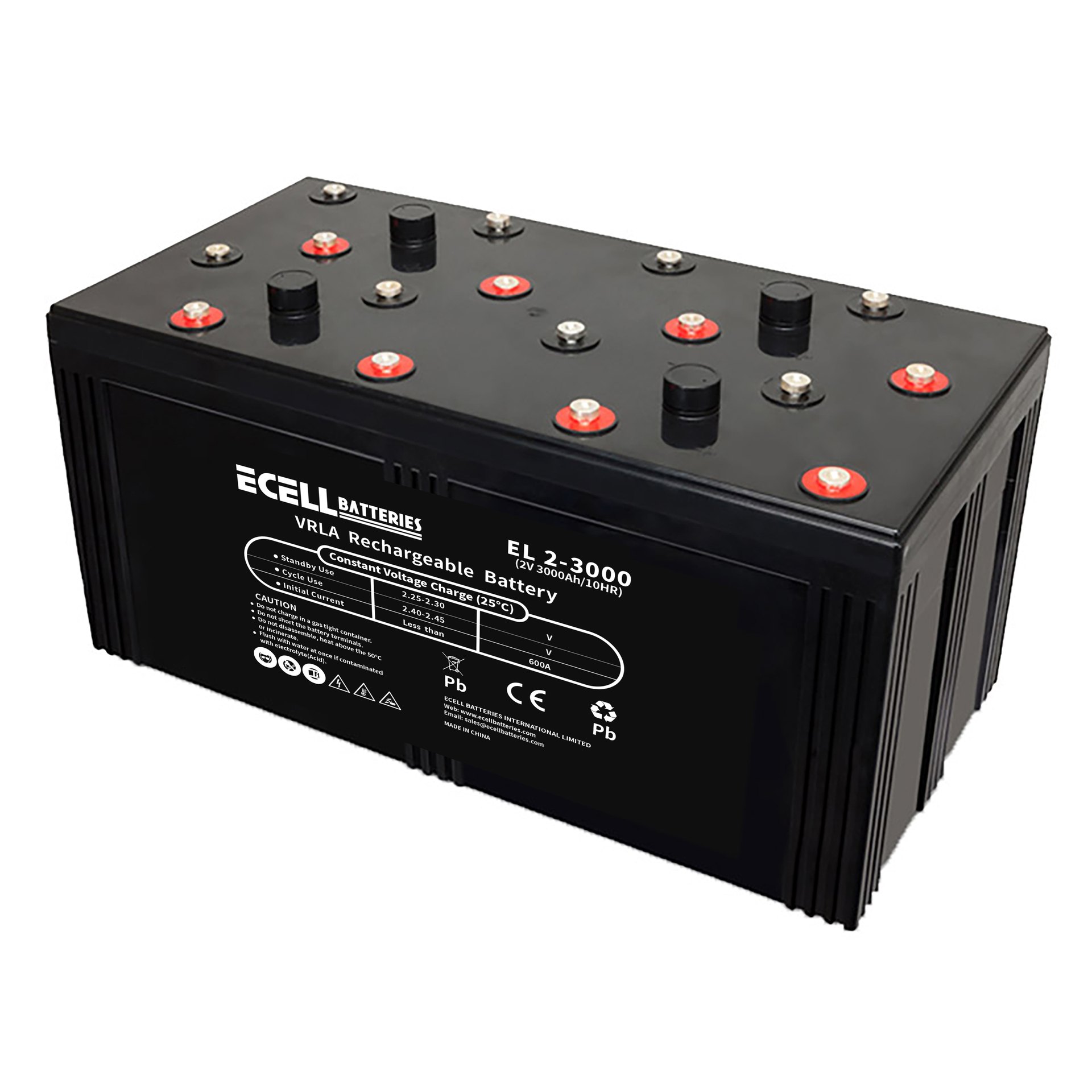 EL 2-3000, 2V 3000Ah, 600A