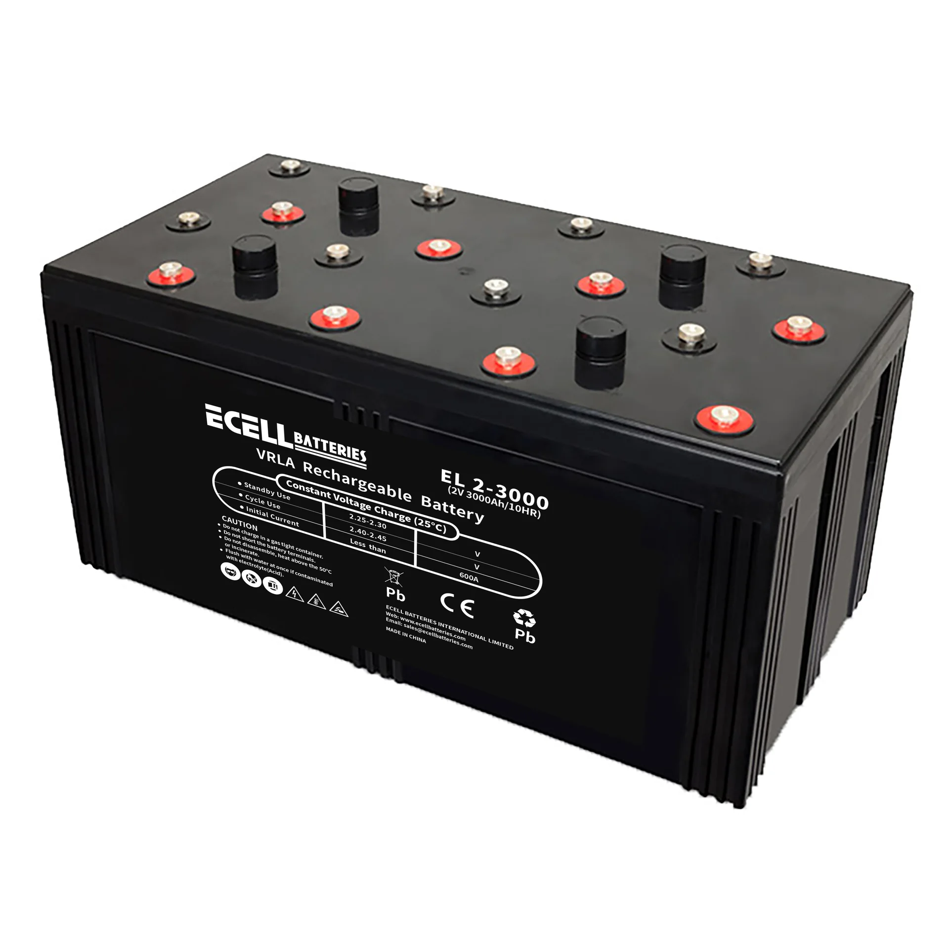 EL 2-3000, 2V 3000Ah, 600A