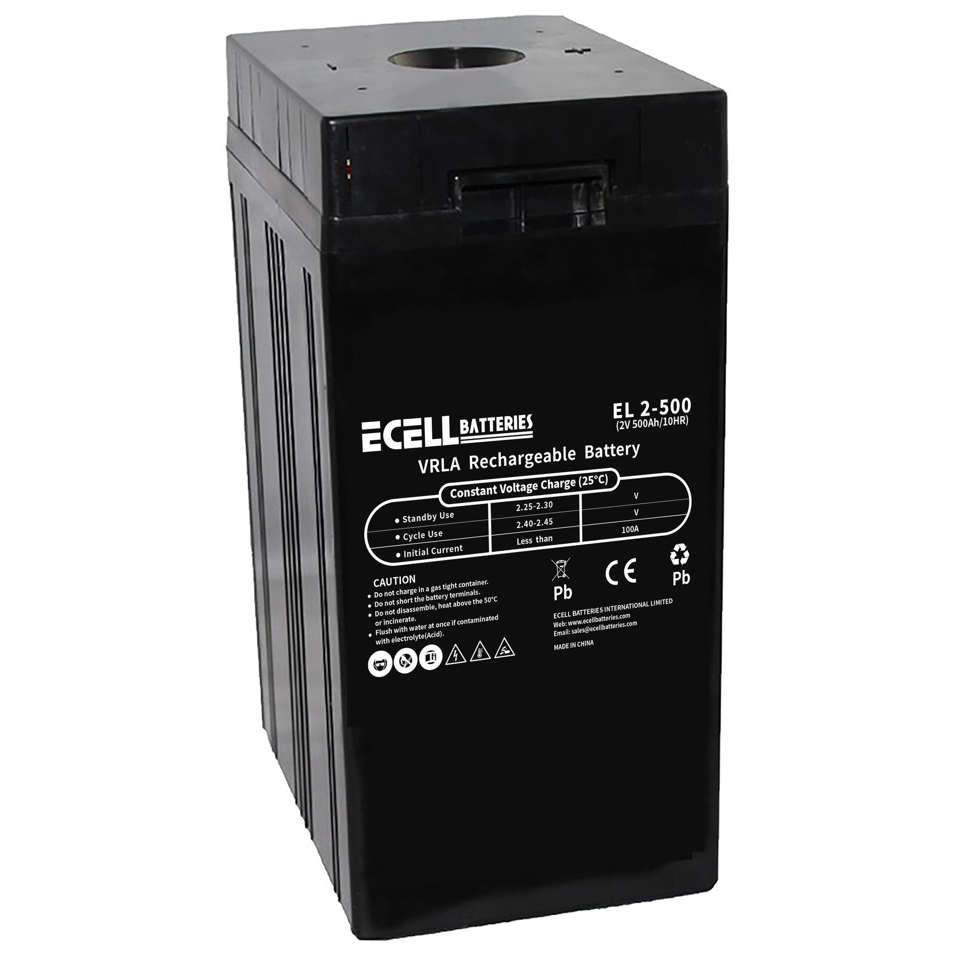 EL 2-500, 2V 500AH, 100A 黑
