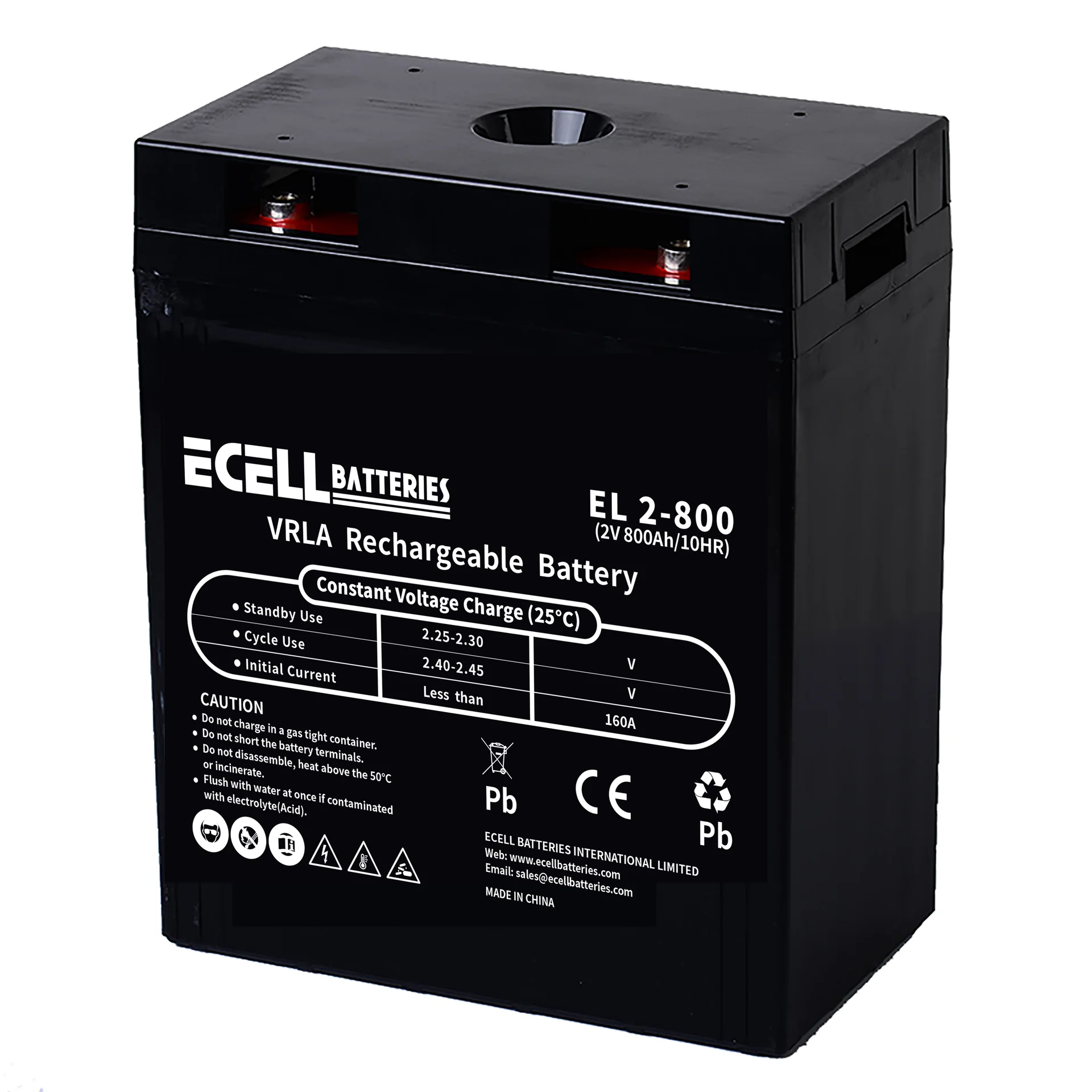 EL 2-800, 2V 800Ah, 160A