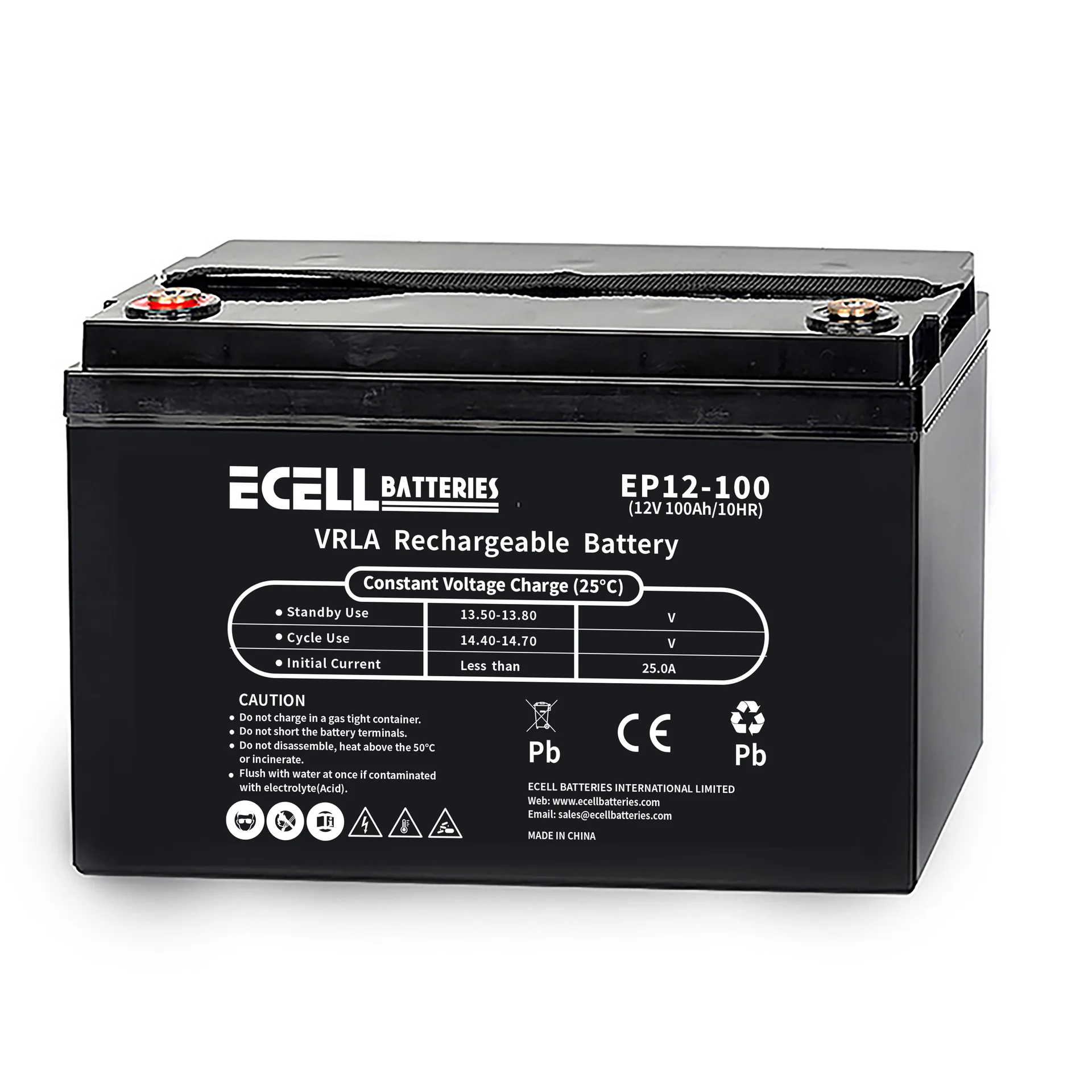 EP12-100, 100AH 25.0A