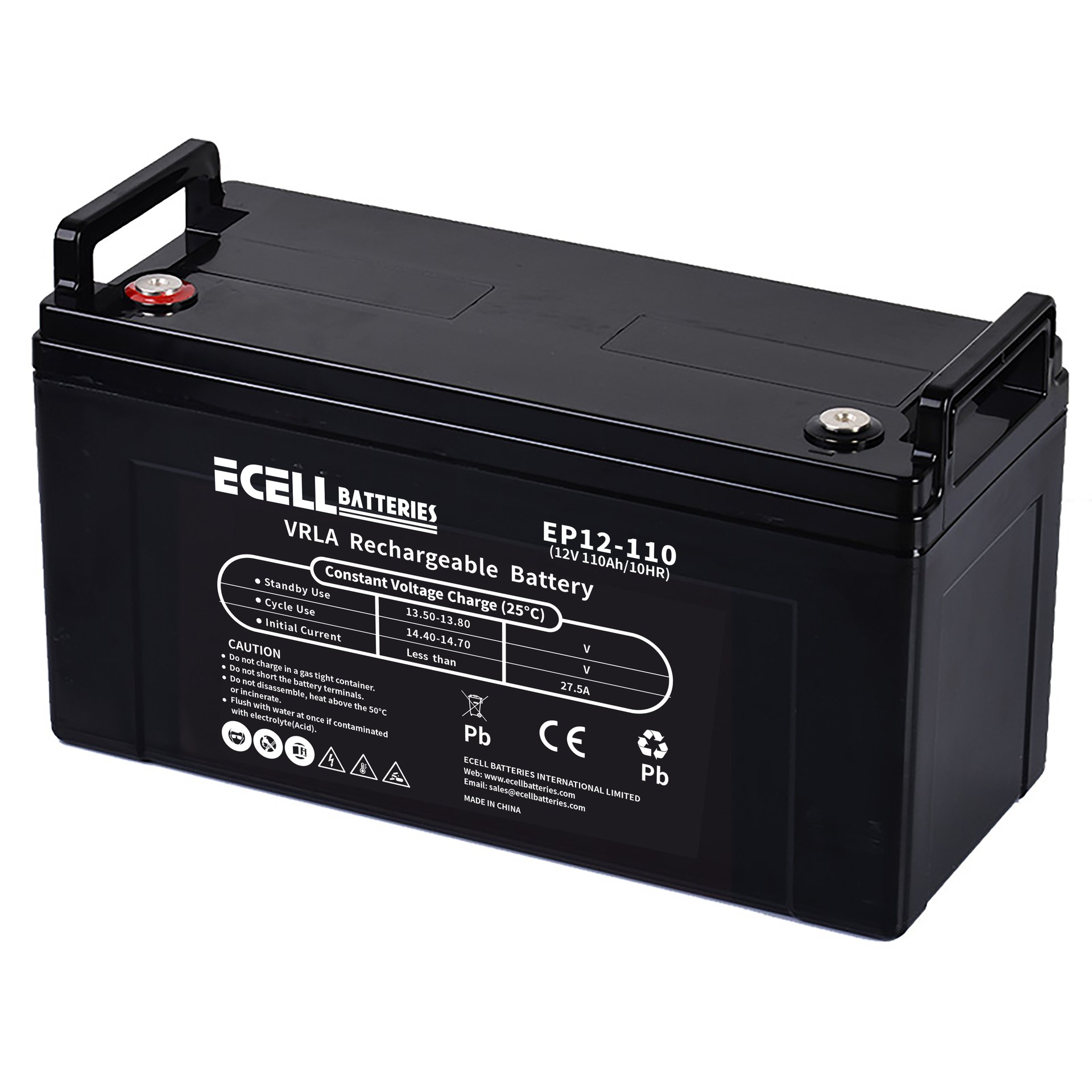 EP12-110, 12V 110AH, 27.5A