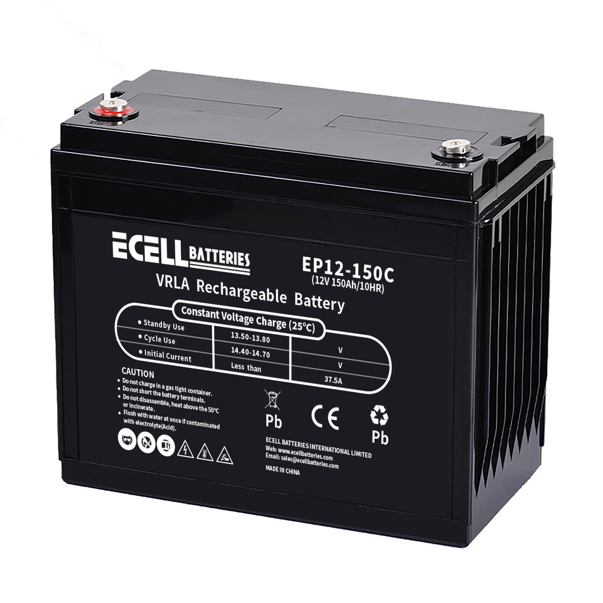 EP12-150C, 150AH 37.5A