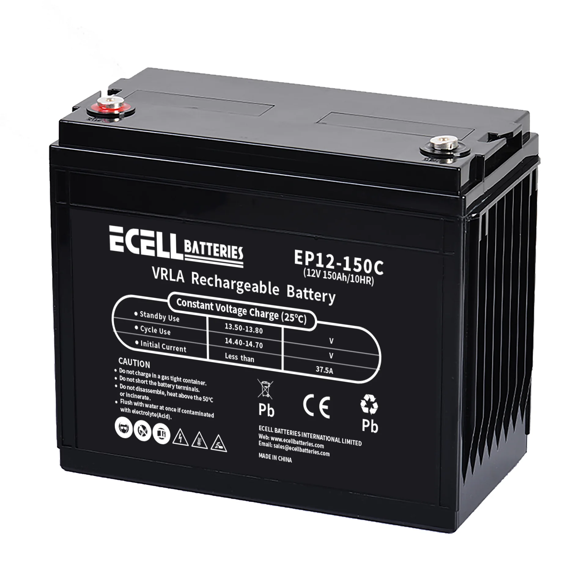 EP12-150C, 150AH 37.5A