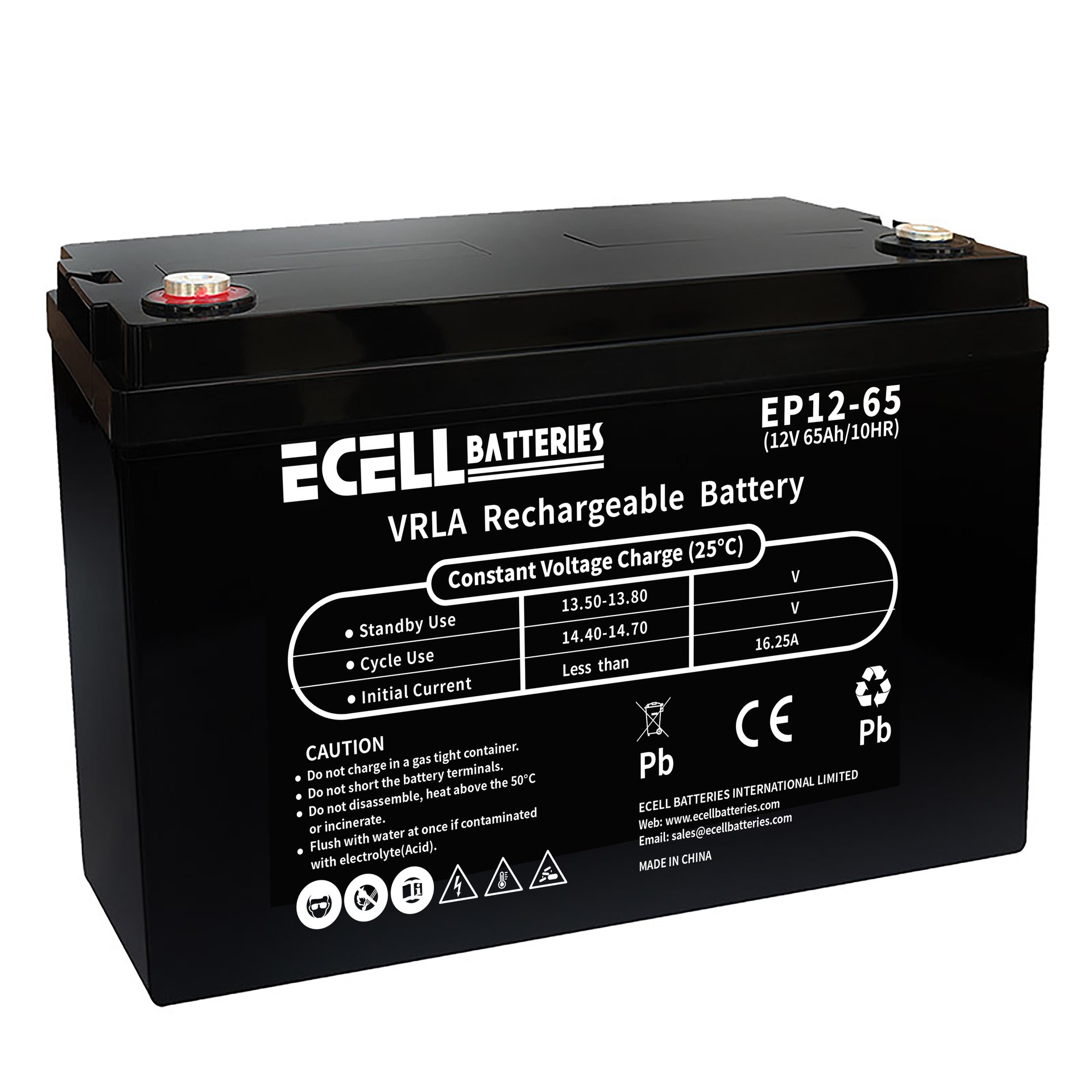 EP12-65A, 12V 65AH 10HRM 16.25A 黑