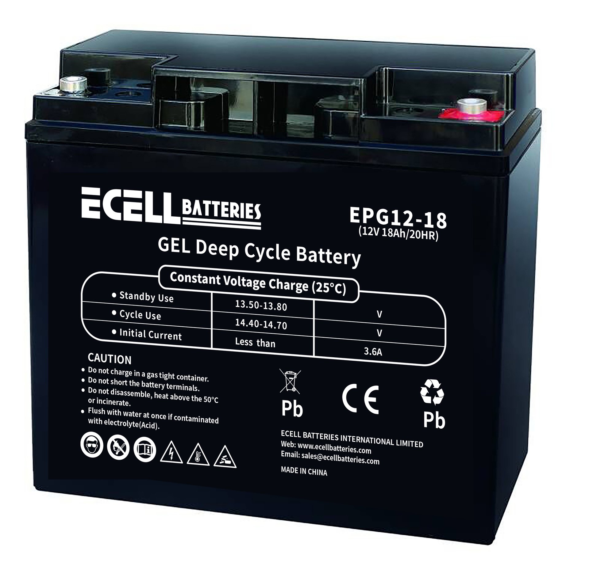 EPG 12-18, 12V 18Ah 20HR 3.6A (圆端子)01