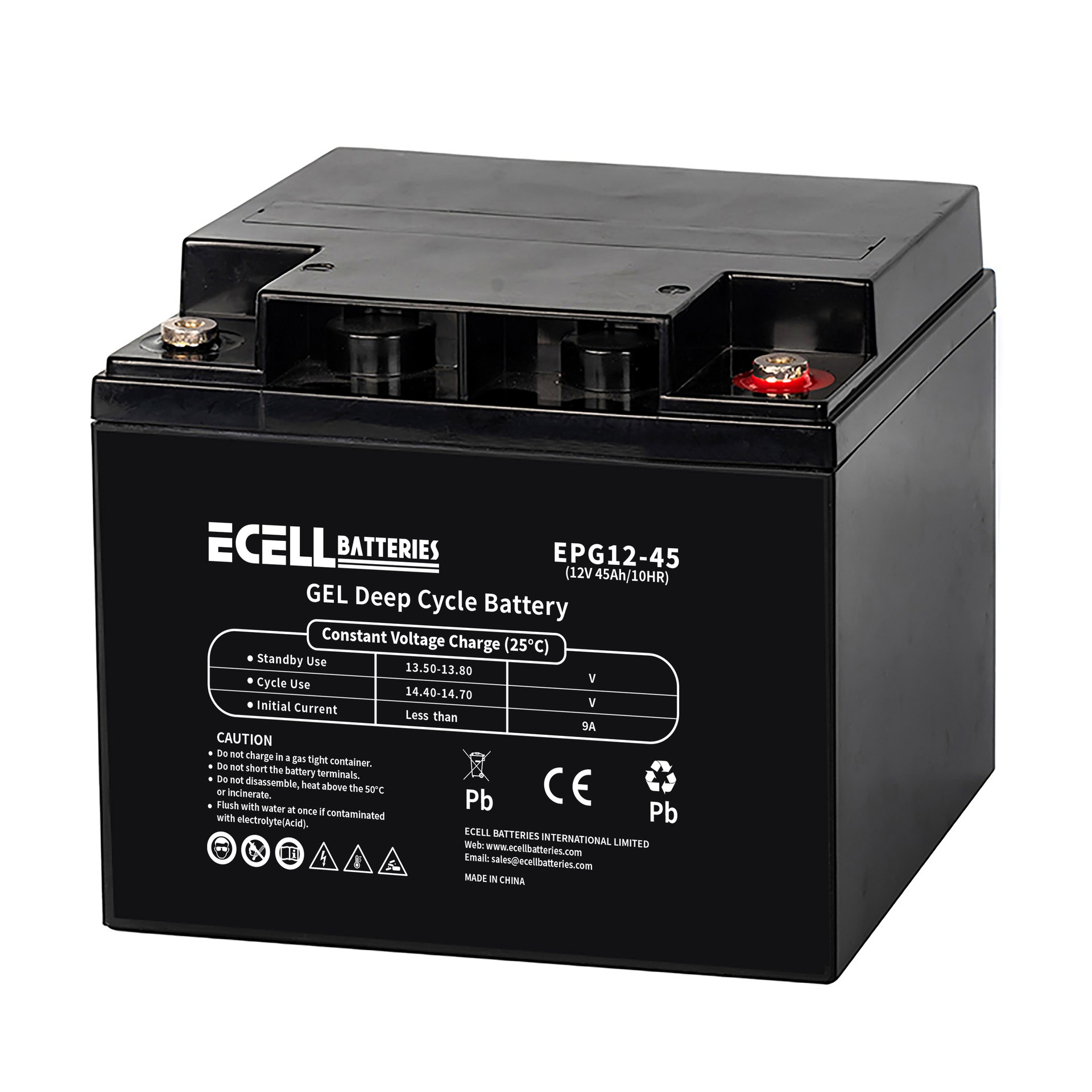 EPG 12-45, 12V 45AH, 10HR, 9A