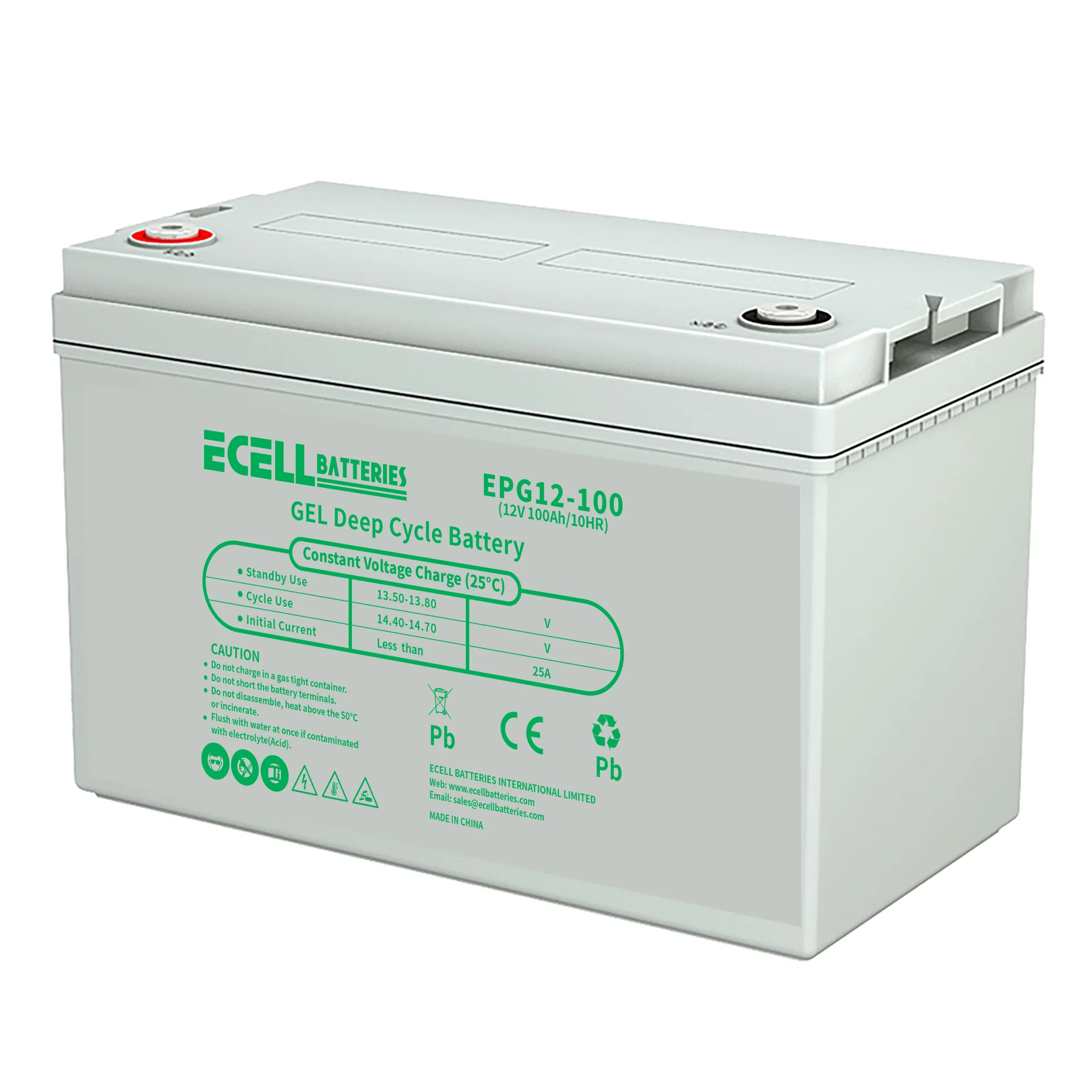 EPG12-100, 12V 100Ah, 10HR, 25A (2)
