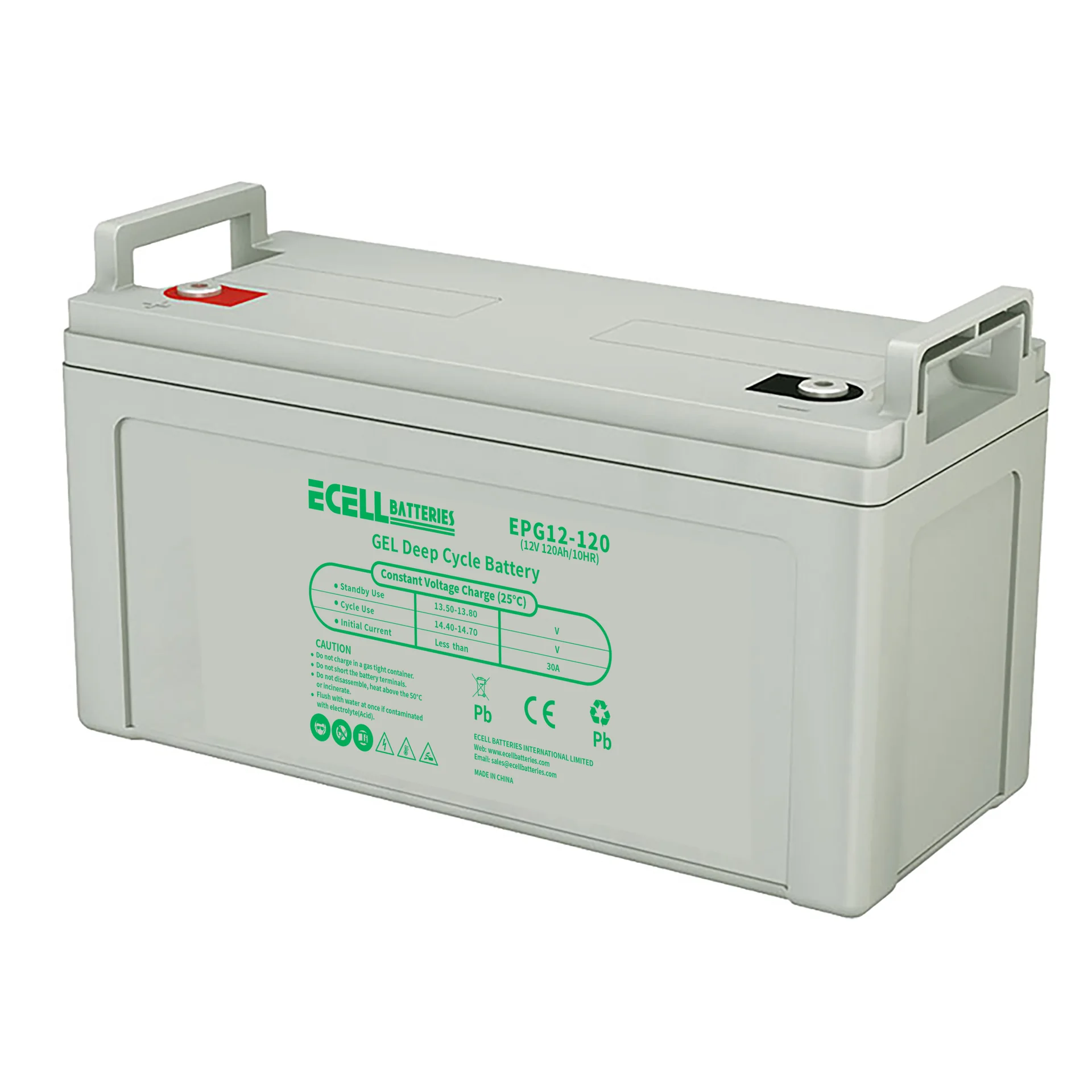 EPG12-120, 12V 120Ah, 10HR, 30A (2)