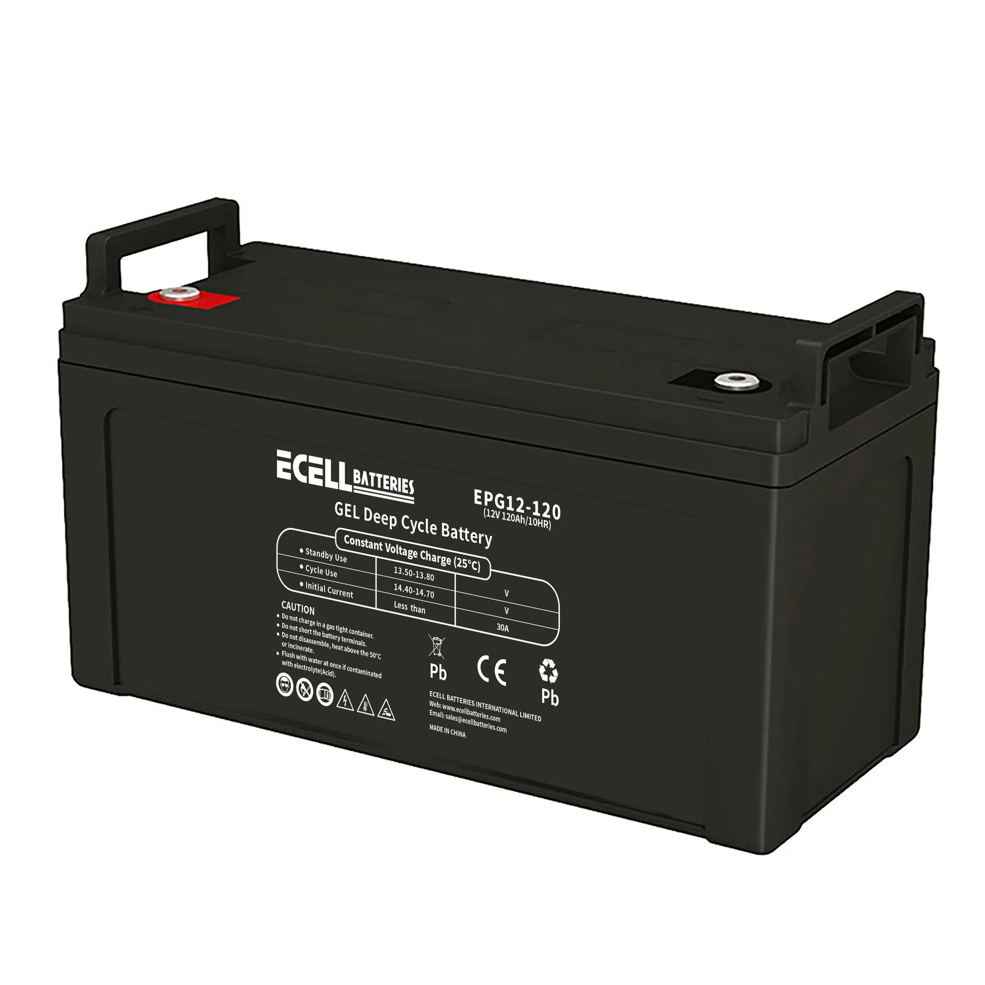 EPG12-120, 12V 120Ah, 10HR, 30A
