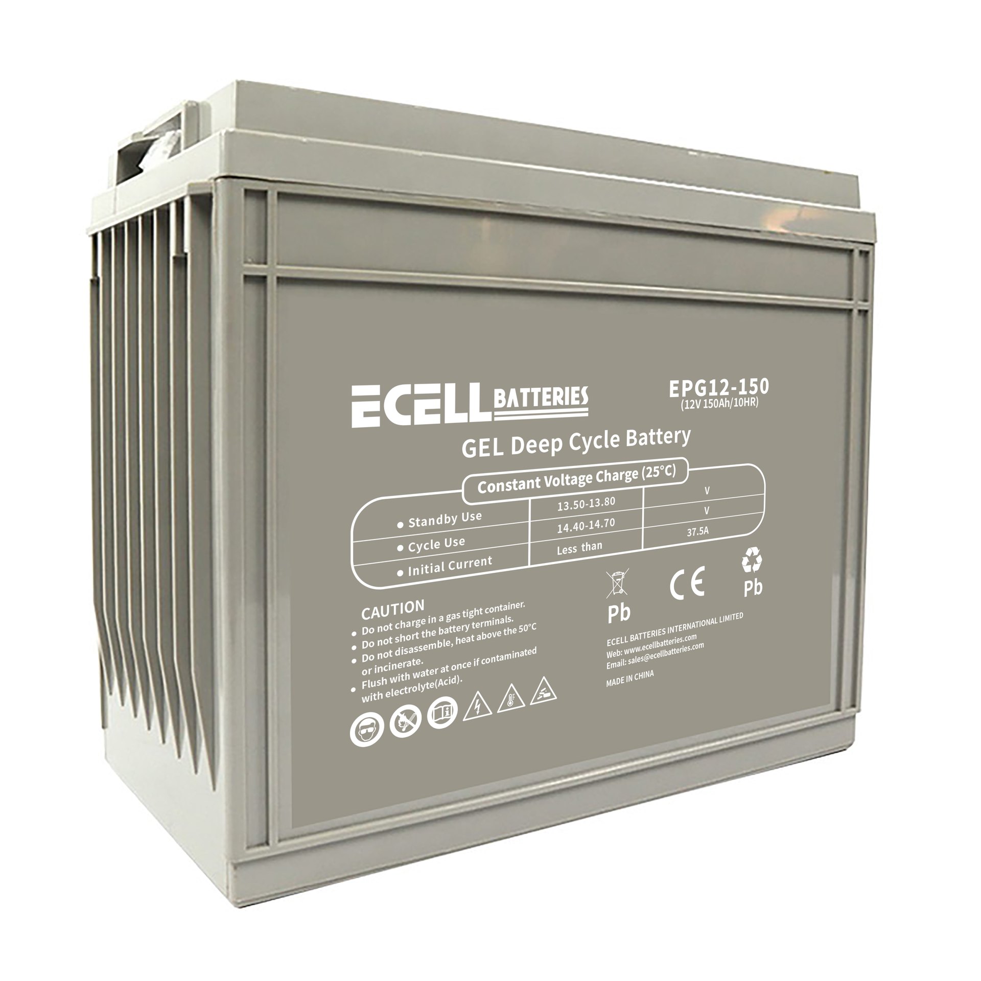 EPG12-150HR, 12V 150Ah, 10HR, 37.5A (2)