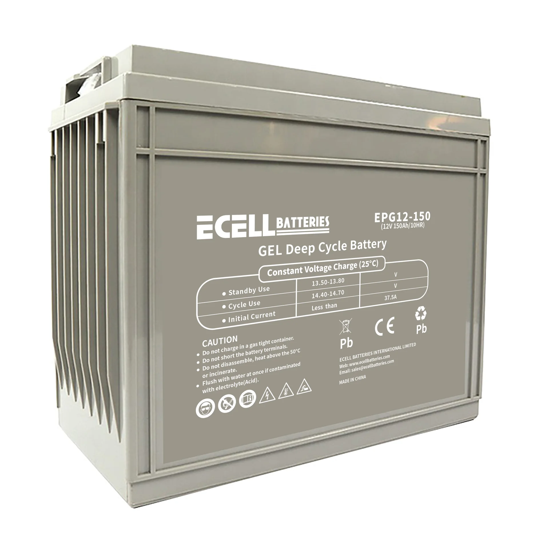 EPG12-150HR, 12V 150Ah, 10HR, 37.5A (2)