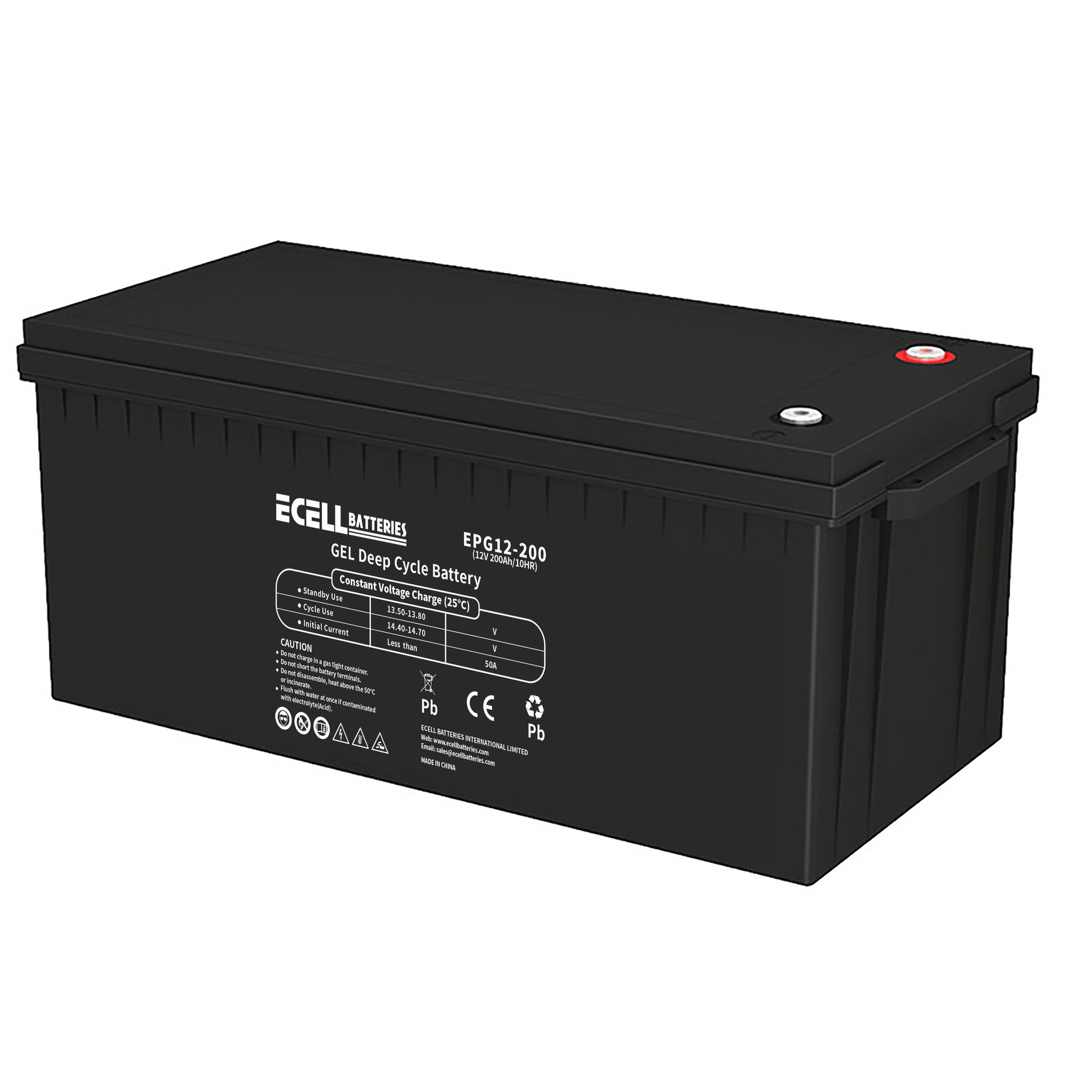 EPG12-200B, 12V 200Ah, 50A